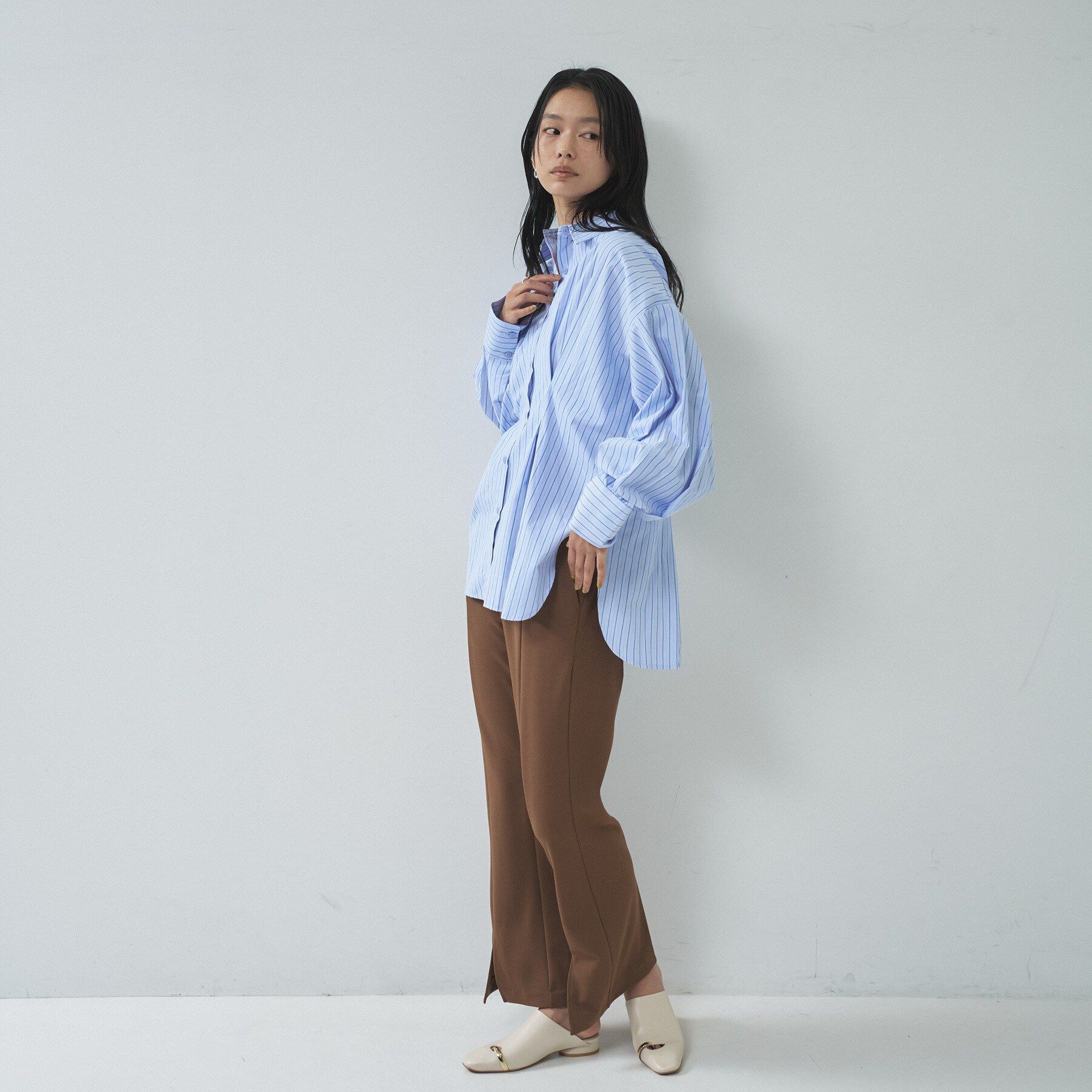 GALLEST「【一部店舗限定】ストライプタックシャツ」|シャツ・ブラウス|