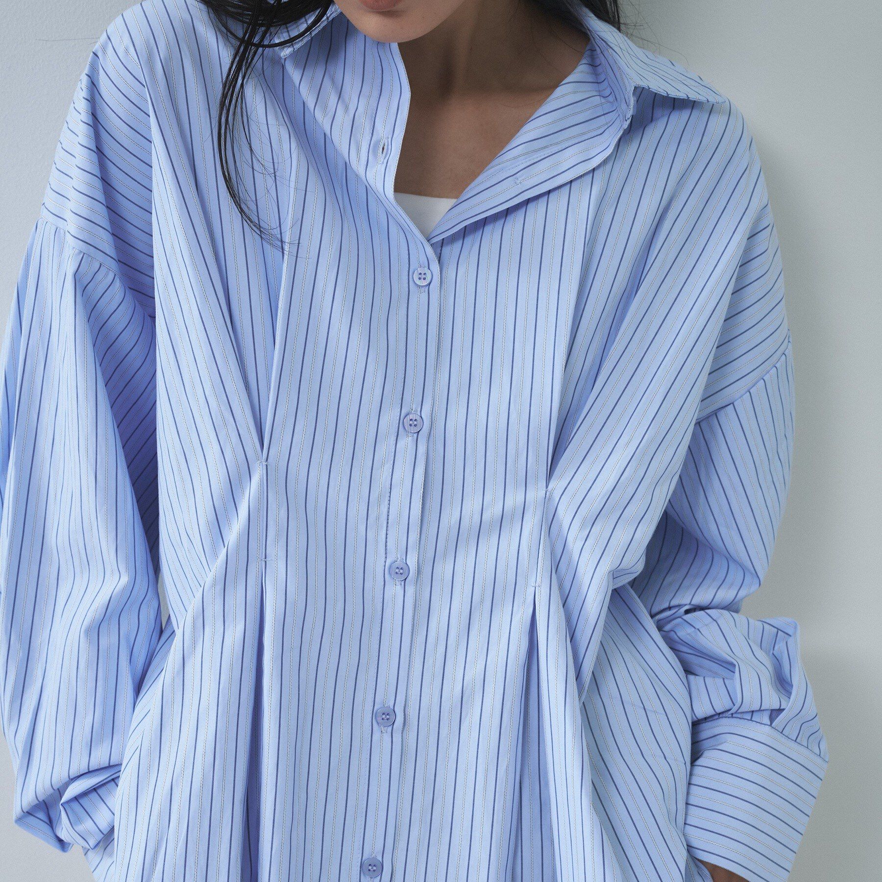 GALLEST「【一部店舗限定】ストライプタックシャツ」|シャツ・ブラウス|