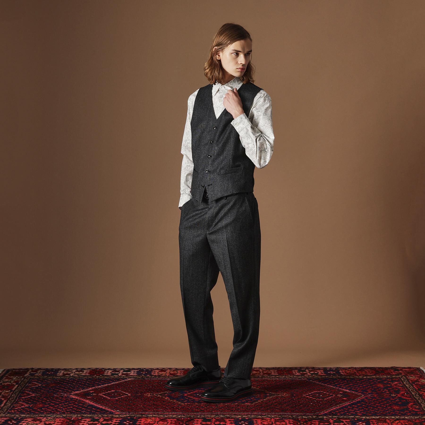 40CARATS&525「【Sサイズ～】ピンチェックミルドヴェスト」|ベスト・ジレ|