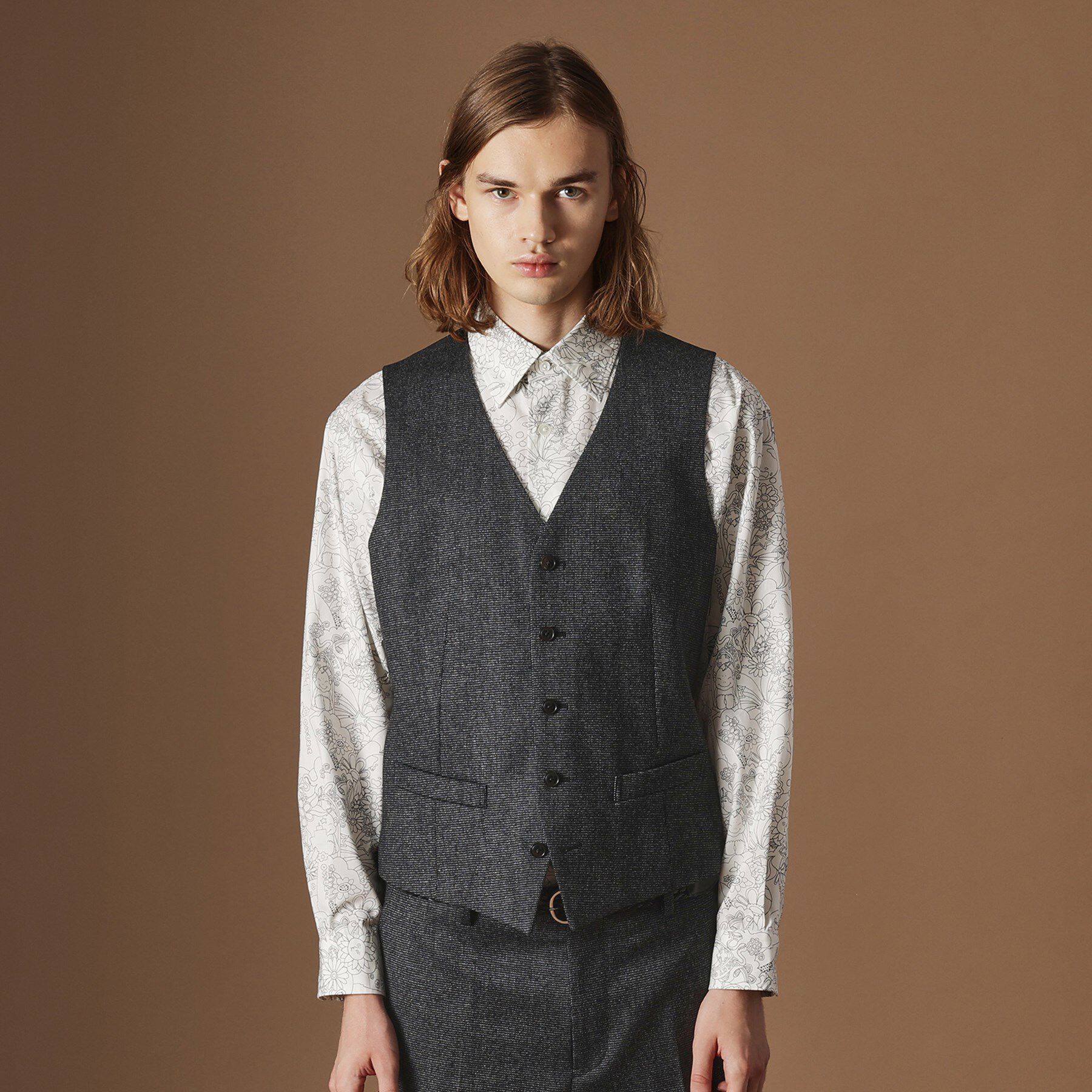 40CARATS&525「【Sサイズ～】ピンチェックミルドヴェスト」|ベスト・ジレ|