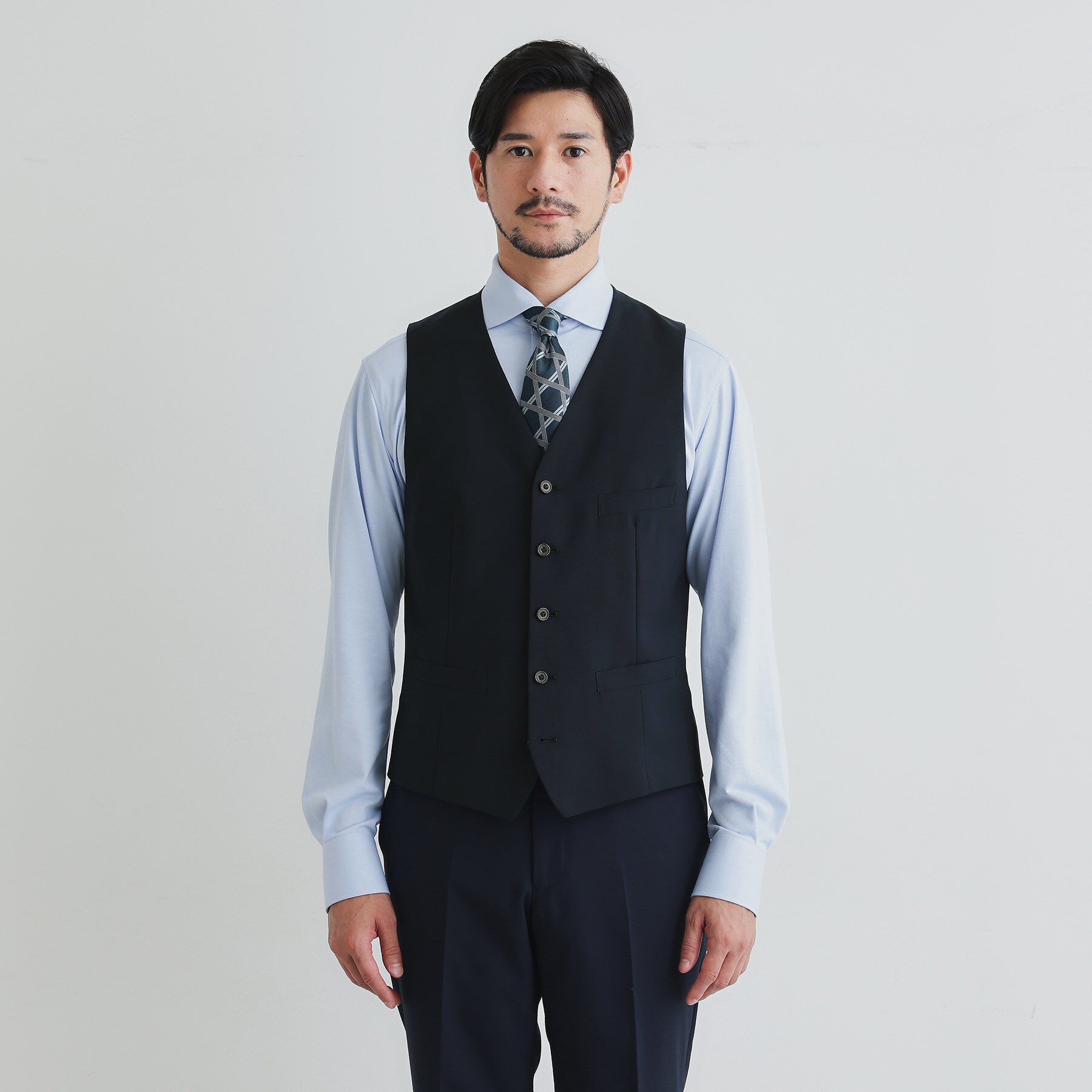 TAKEO KIKUCHI「コーデュラ（R）トロピカル ストレッチ ベスト」|スーツ|ネイビー(094)
