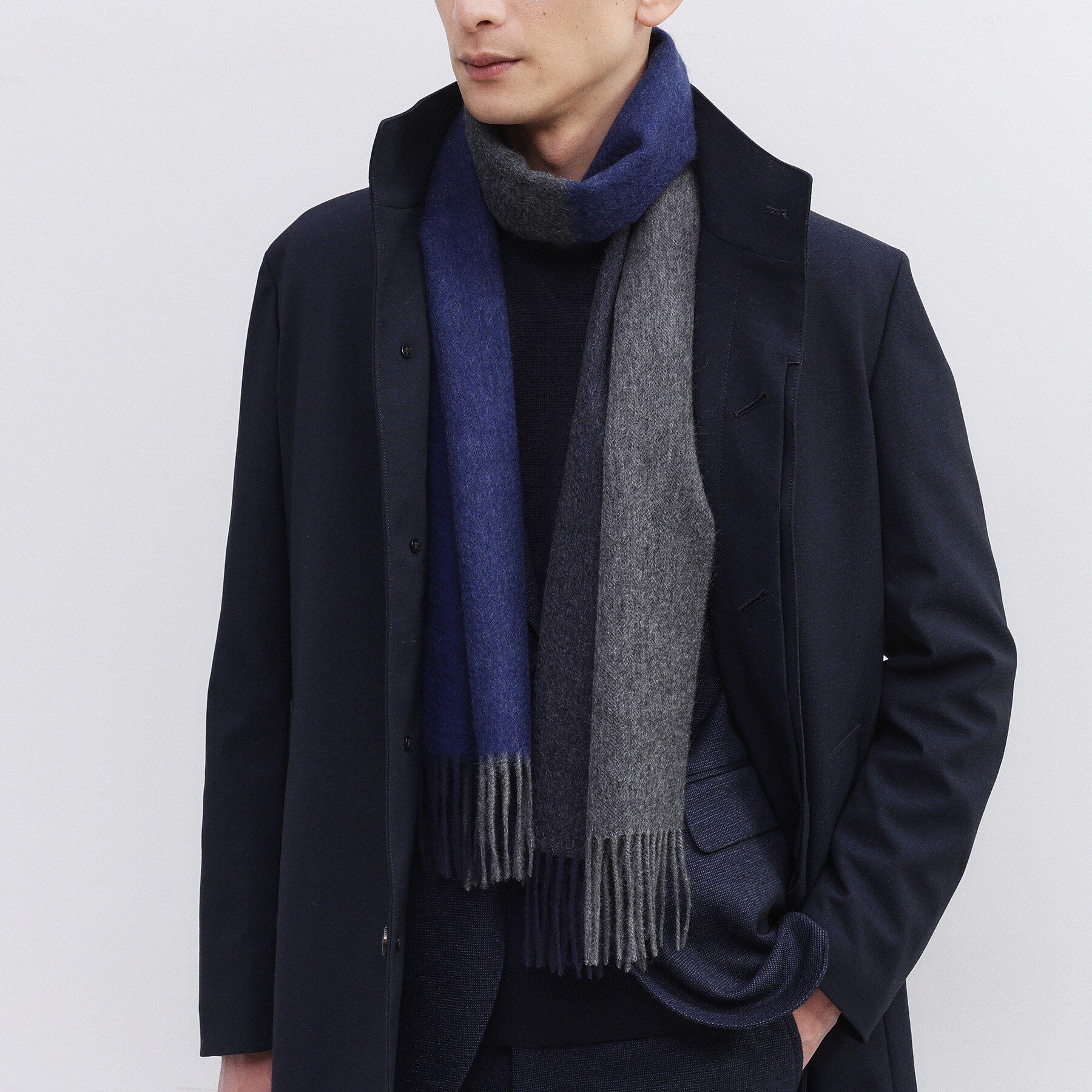 TAKEO KIKUCHI「【洗えるカシミヤ】カシミヤ 4面パネルマフラー」|ストール|
