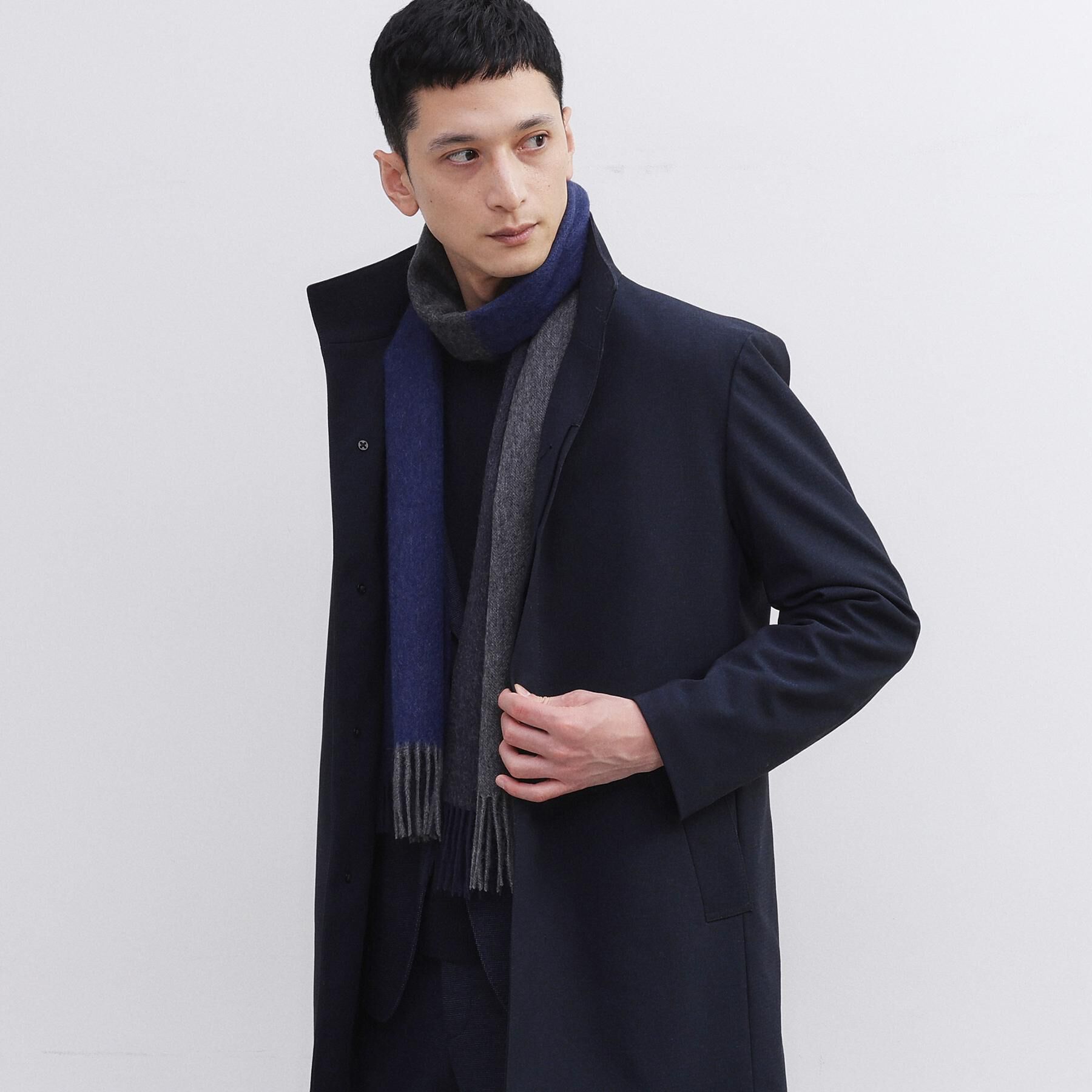 TAKEO KIKUCHI「【洗えるカシミヤ】カシミヤ 4面パネルマフラー」|ストール|