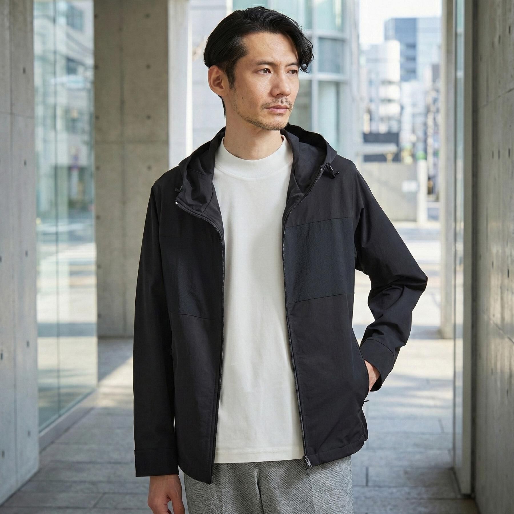 TAKEO KIKUCHI「【KAJIF】フード ブルゾン」|ブルゾン・スタジャン|ブラック(019)