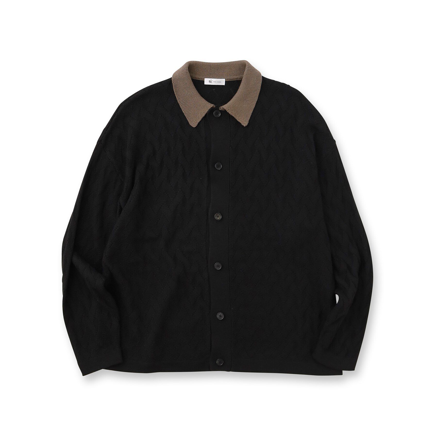 tk.TAKEO KIKUCHI「衿付きニットカーディガン」|カーディガン|