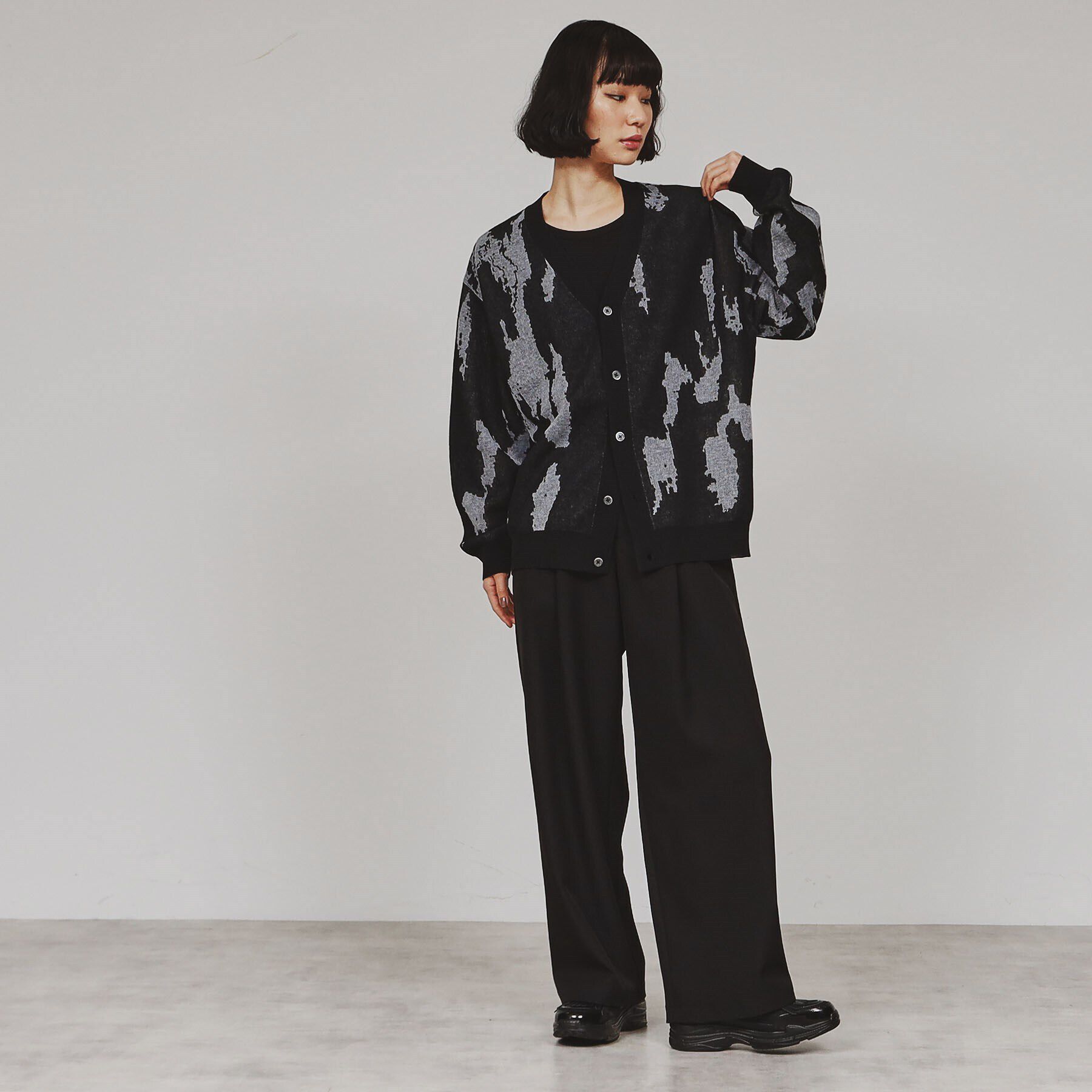 tk.TAKEO KIKUCHI「アブストラクトシアーカーディガン」|カーディガン|