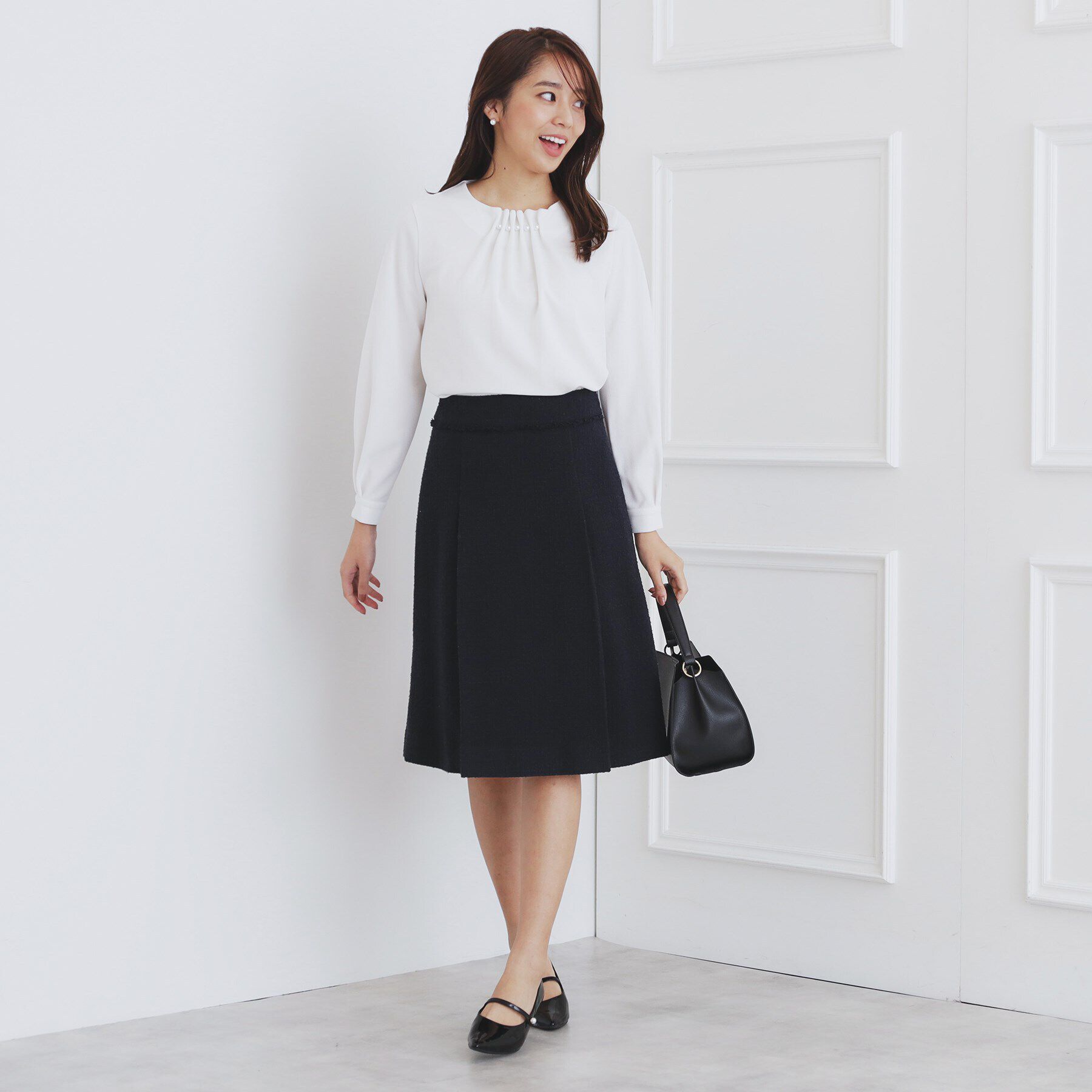 index「＜通勤・セレモニー/セットアップ対応＞Aラインツイードスカート【洗える】」|スカート|