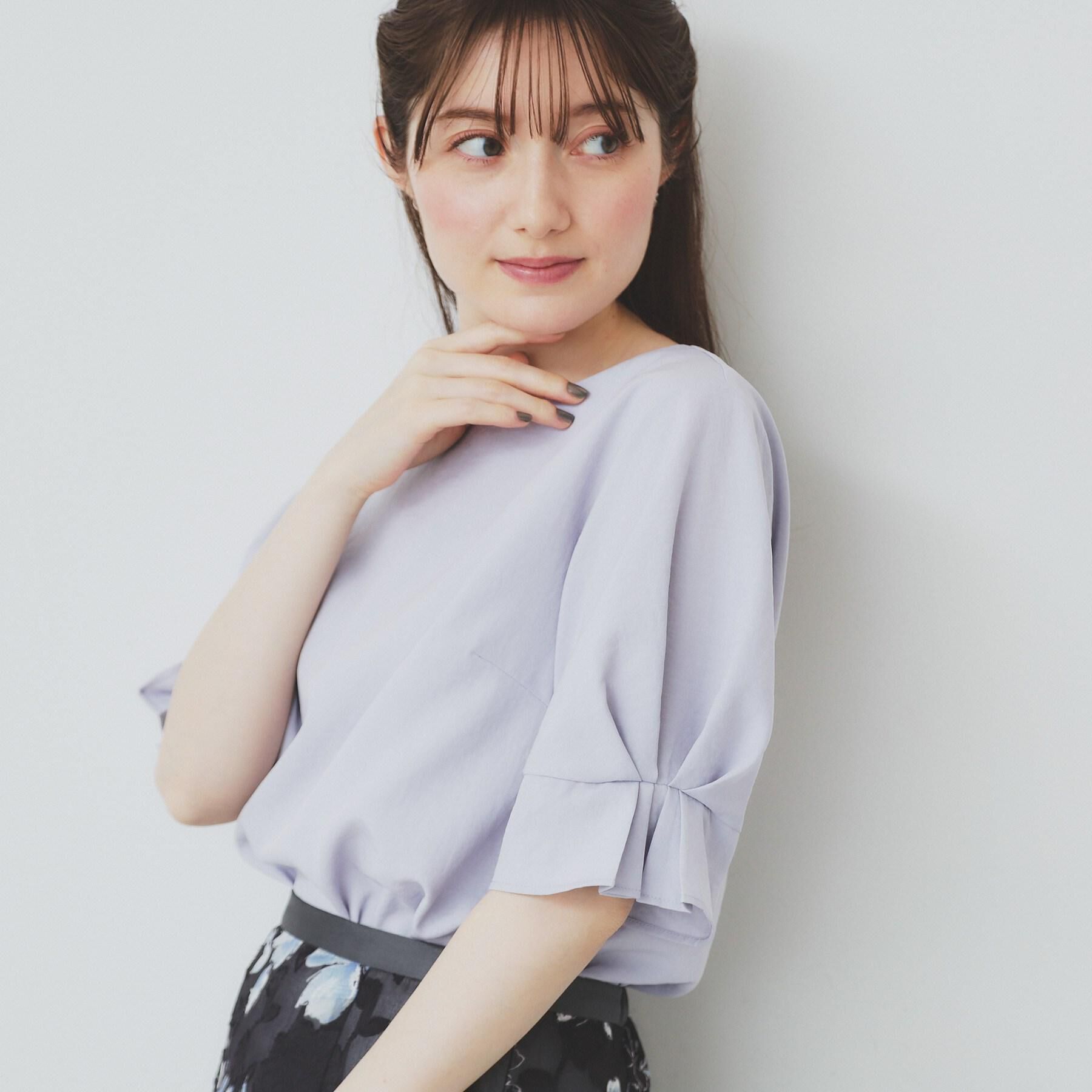 index「《8色展開/XS-LLサイズ》タックパフスリーブブラウス【洗濯機洗い可/吸水速乾/防シワ/抗ピル】」|シャツ・ブラウス|