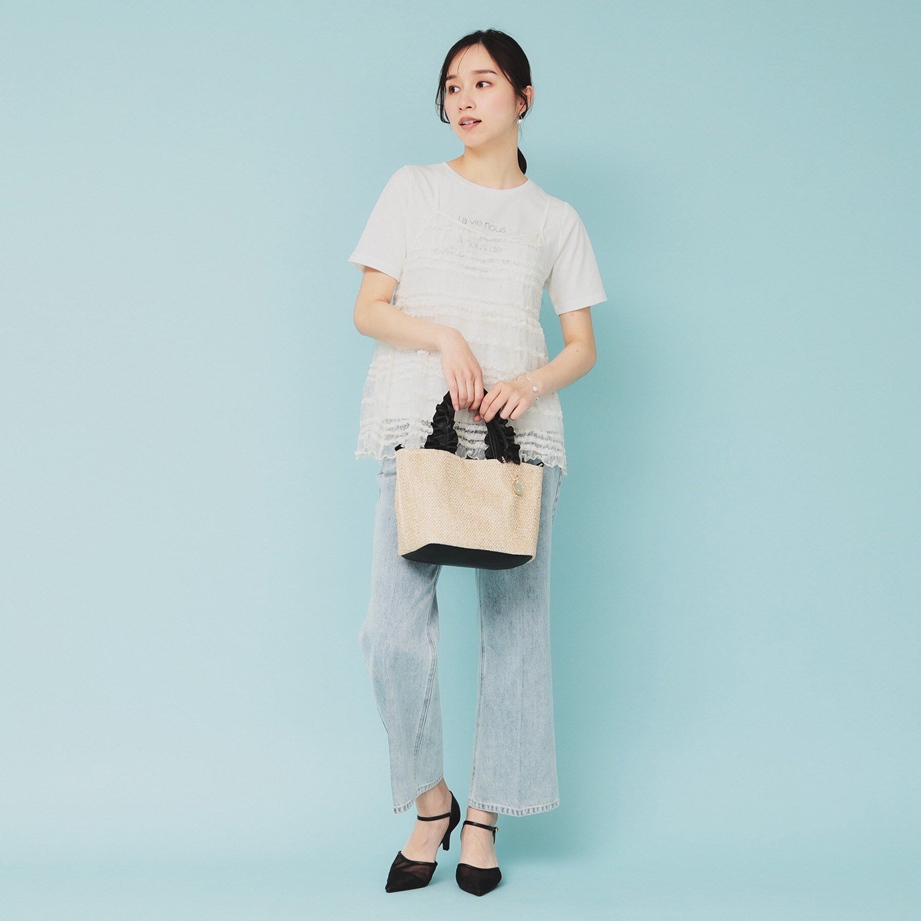 index「《ツインセット》ロゴT&times;チュールキャミ【UVケア/接触冷感/洗濯機洗い可】」|その他|