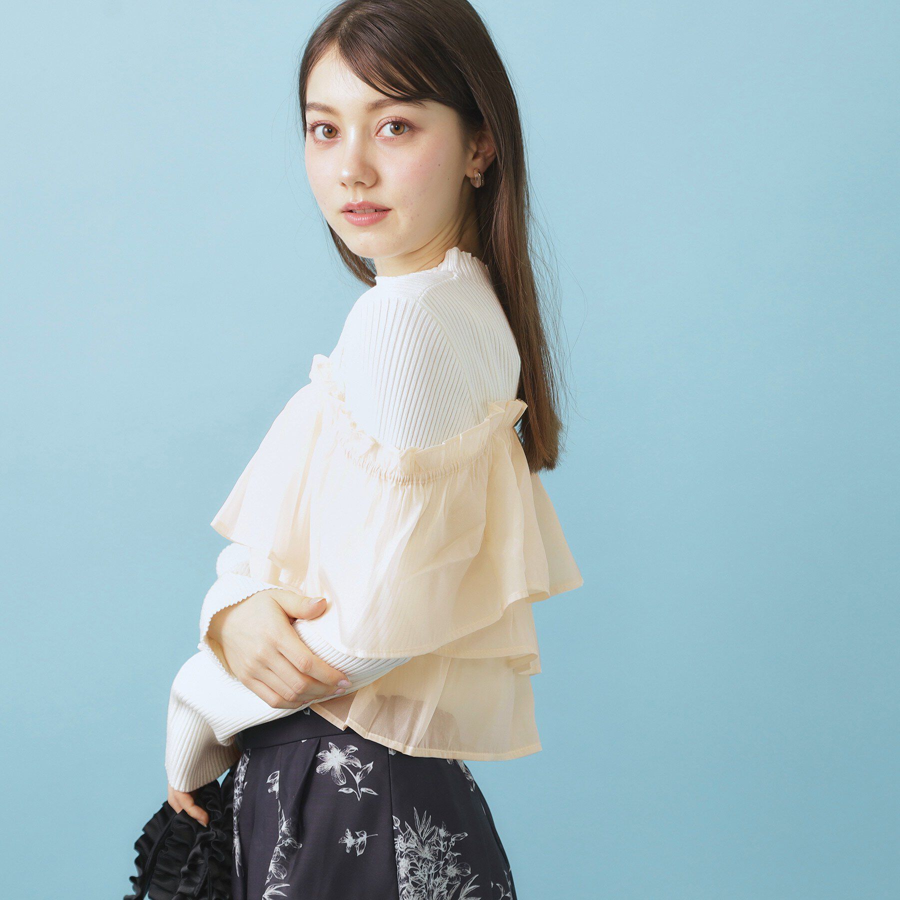 index「3wayフリルドッキングニット【洗濯機OK/抗ピル】」|ニット・セーター|