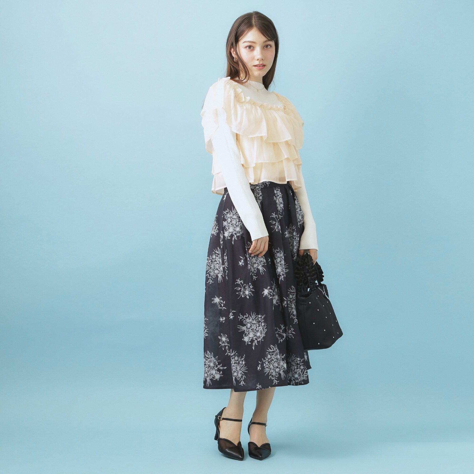 index「3wayフリルドッキングニット【洗濯機OK/抗ピル】」|ニット・セーター|