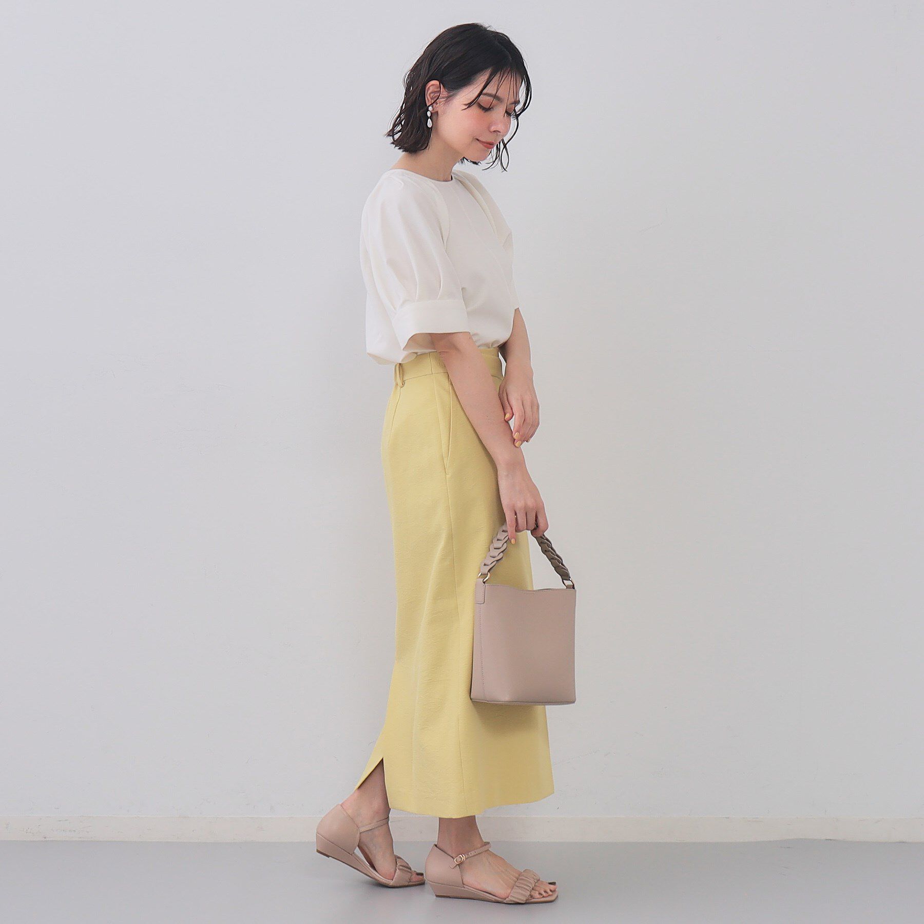 OPAQUE.CLIP「タックボリュームスリーブブラウス【洗濯機洗い可】」|シャツ・ブラウス|