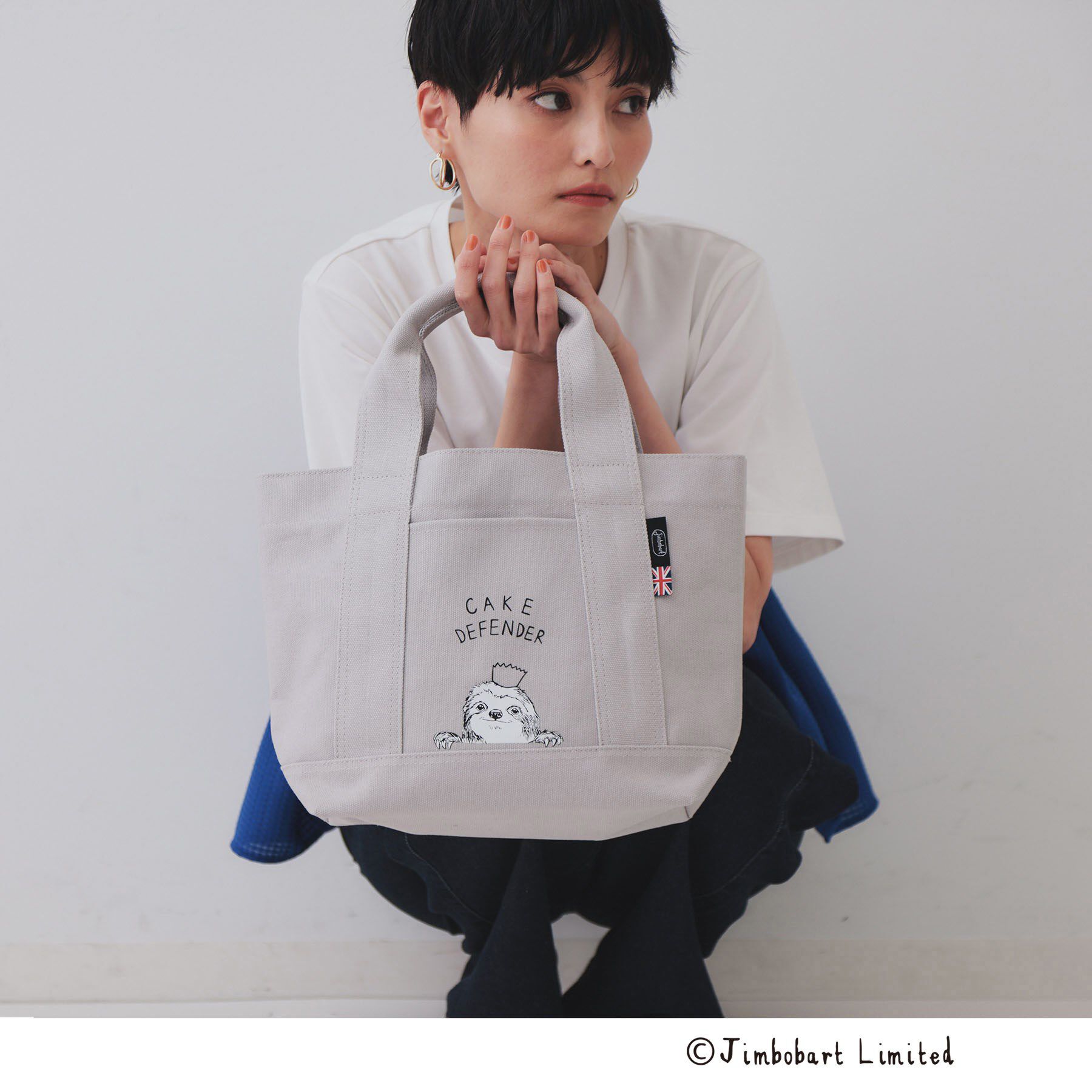 OPAQUE.CLIP「【ジムボバートコラボ】プリントミドルトートバッグ」|トートバッグ|グレー(012)