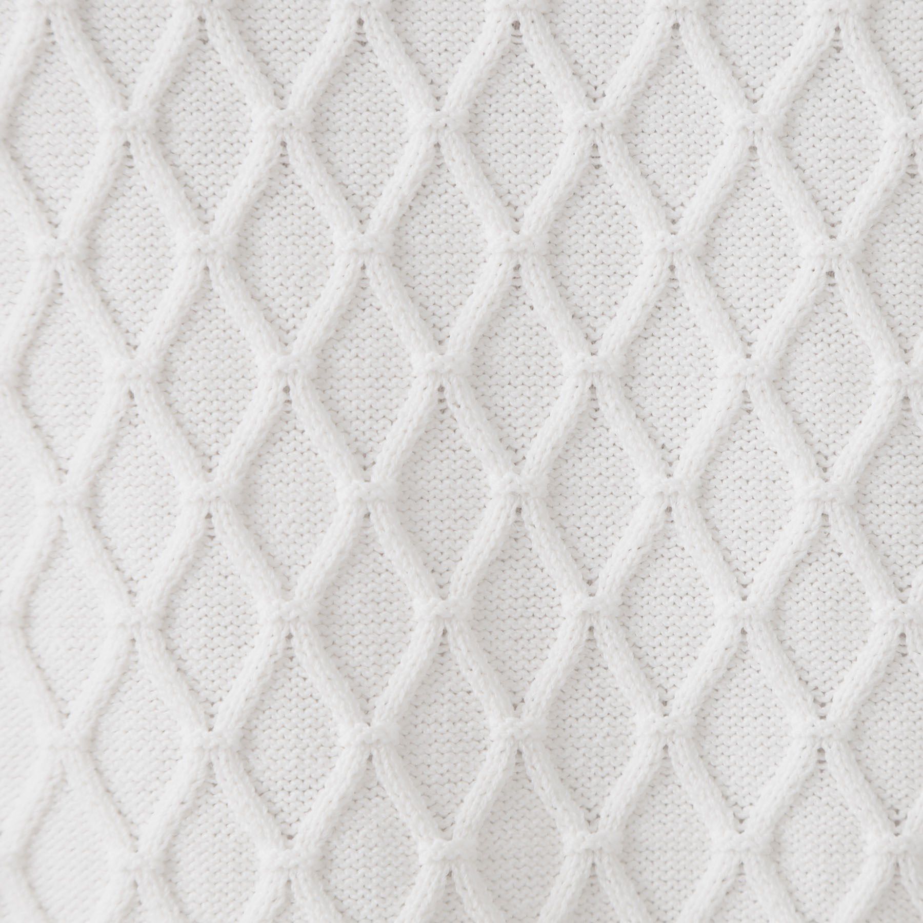 OPAQUE.CLIP「柄編みハーフスリーブニット【洗濯機洗い可】」|ニット・セーター|