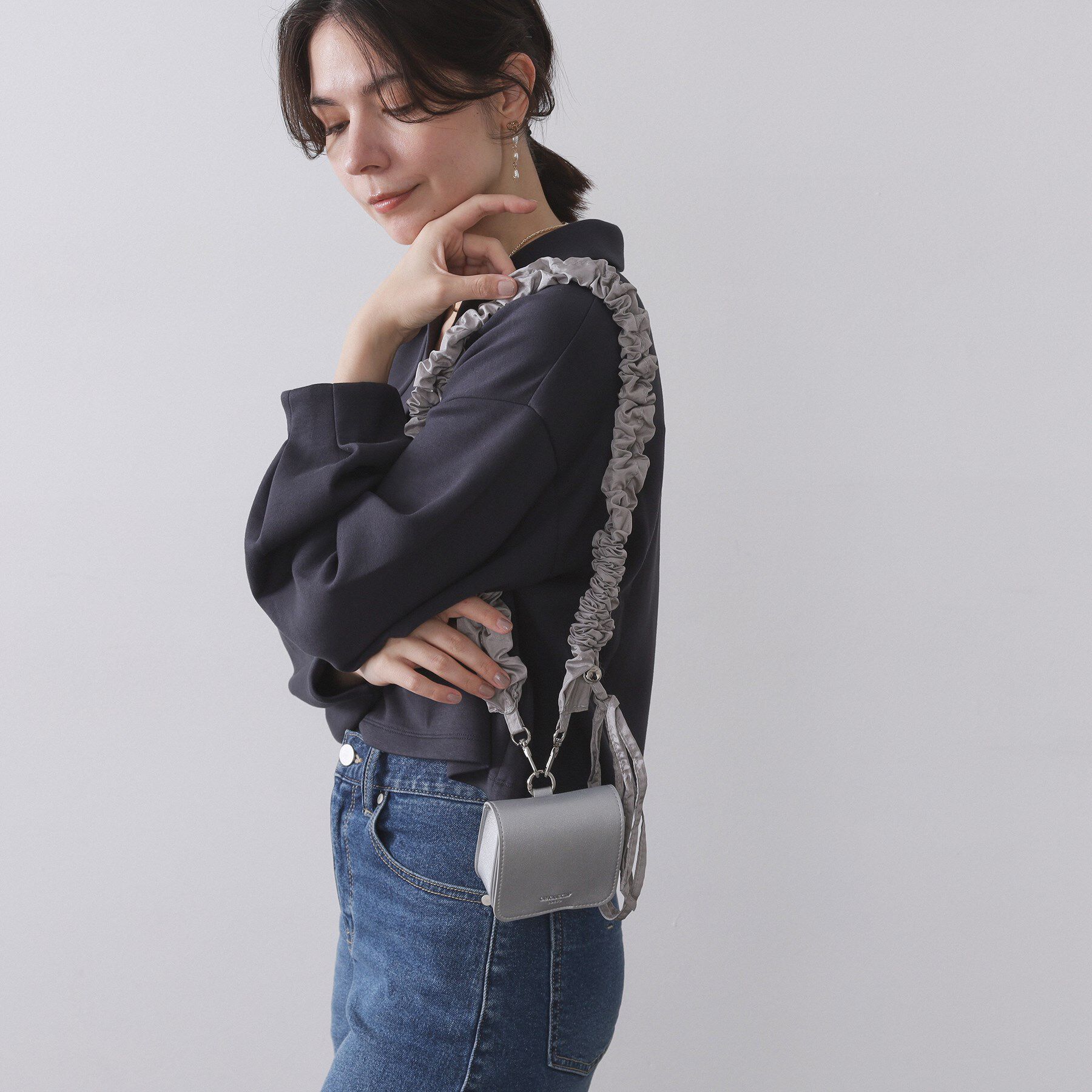 OPAQUE.CLIP「ミニバッグ付きフリルショルダーストラップ」|その他|