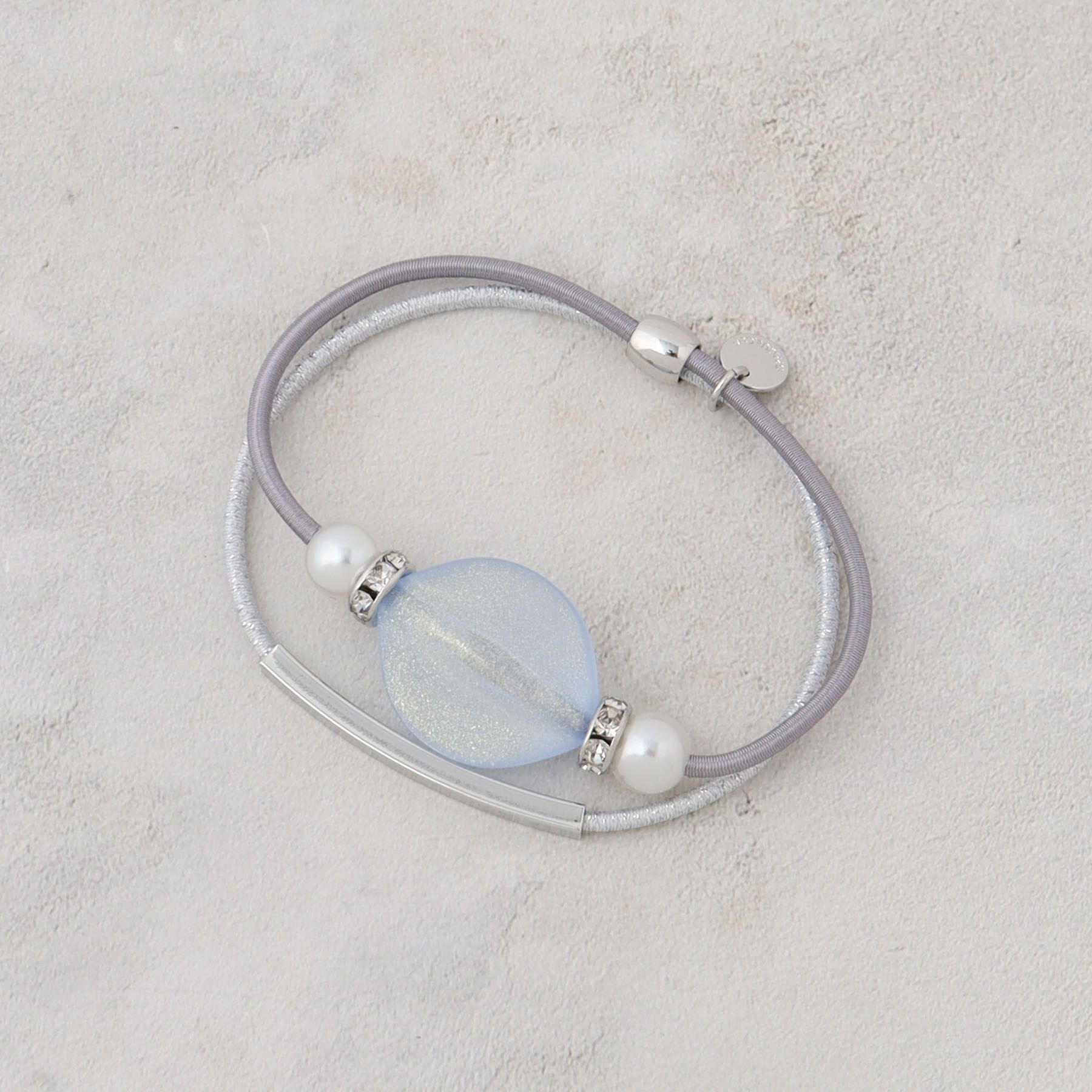 OPAQUE.CLIP「クリアラメビーズ2連ゴム」|その他|グレー(012)