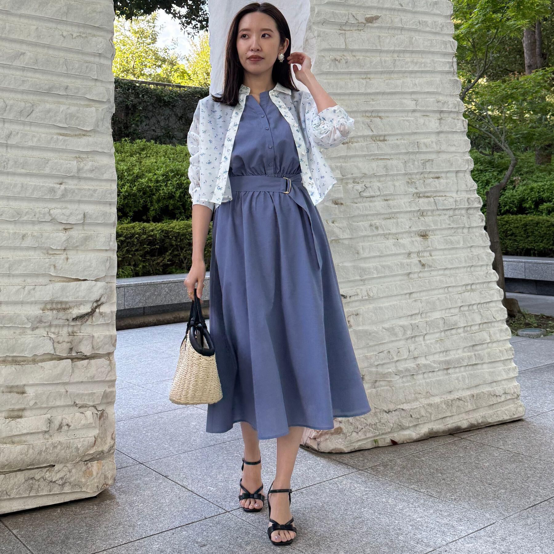 Couture broach「【洗える・オシャレな透け感】パール調ボタンシアーシャツ」|シャツ・ブラウス|