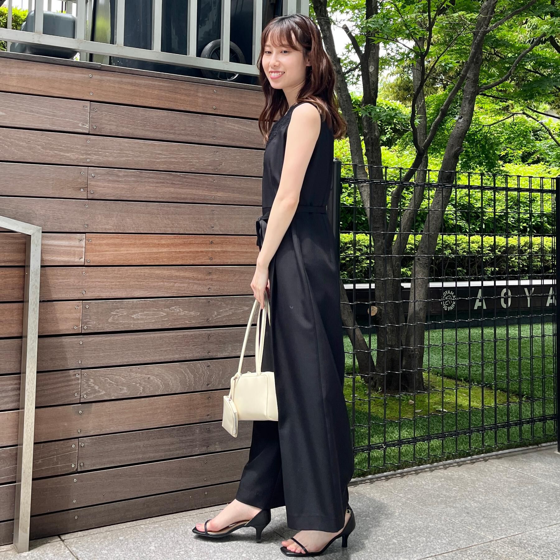 Couture broach「【一枚で着映える】レース切替デザインオールインワン」|オールインワン|