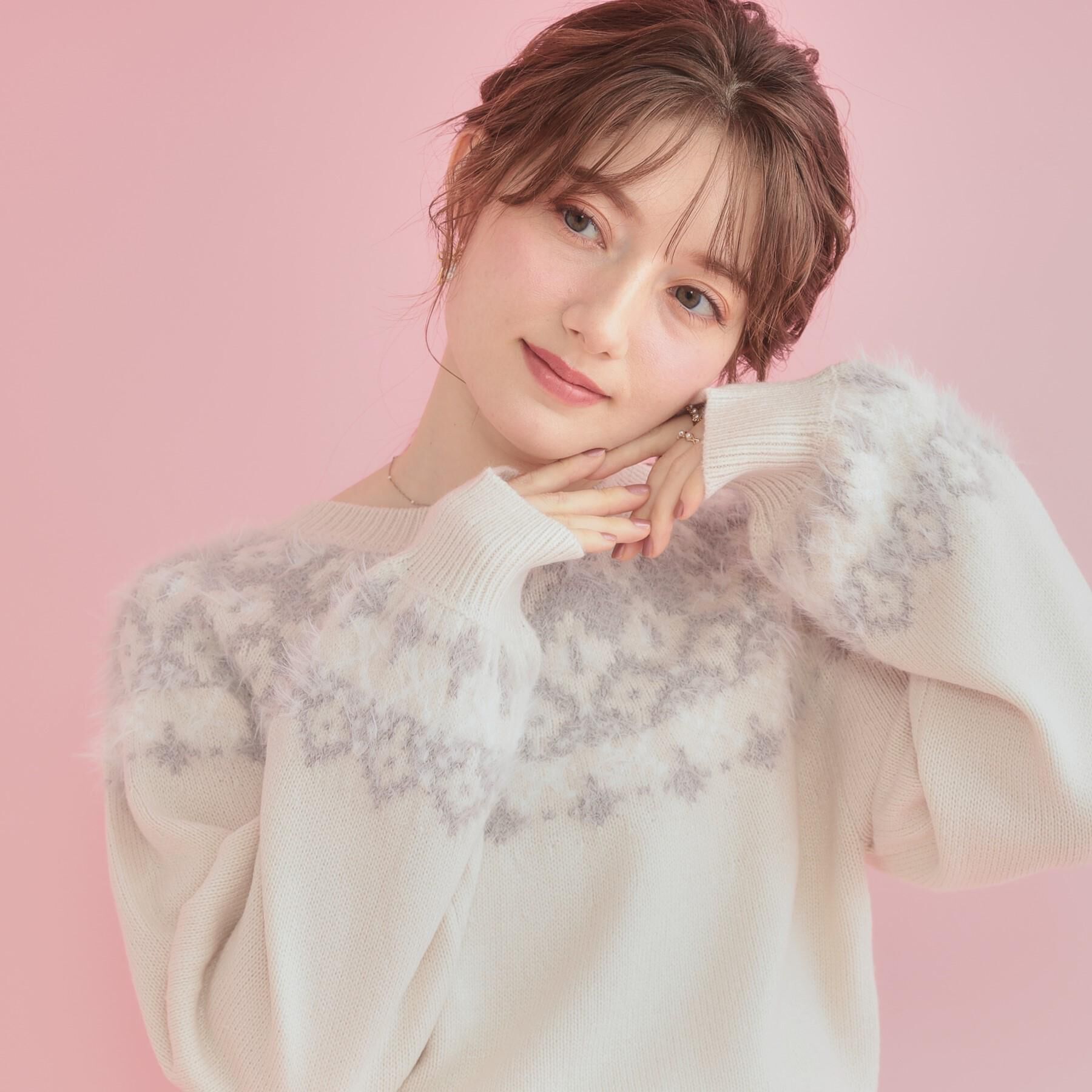 Couture broach「【着映え】求心フェザーニット」|ニット・セーター|アイボリー(004)