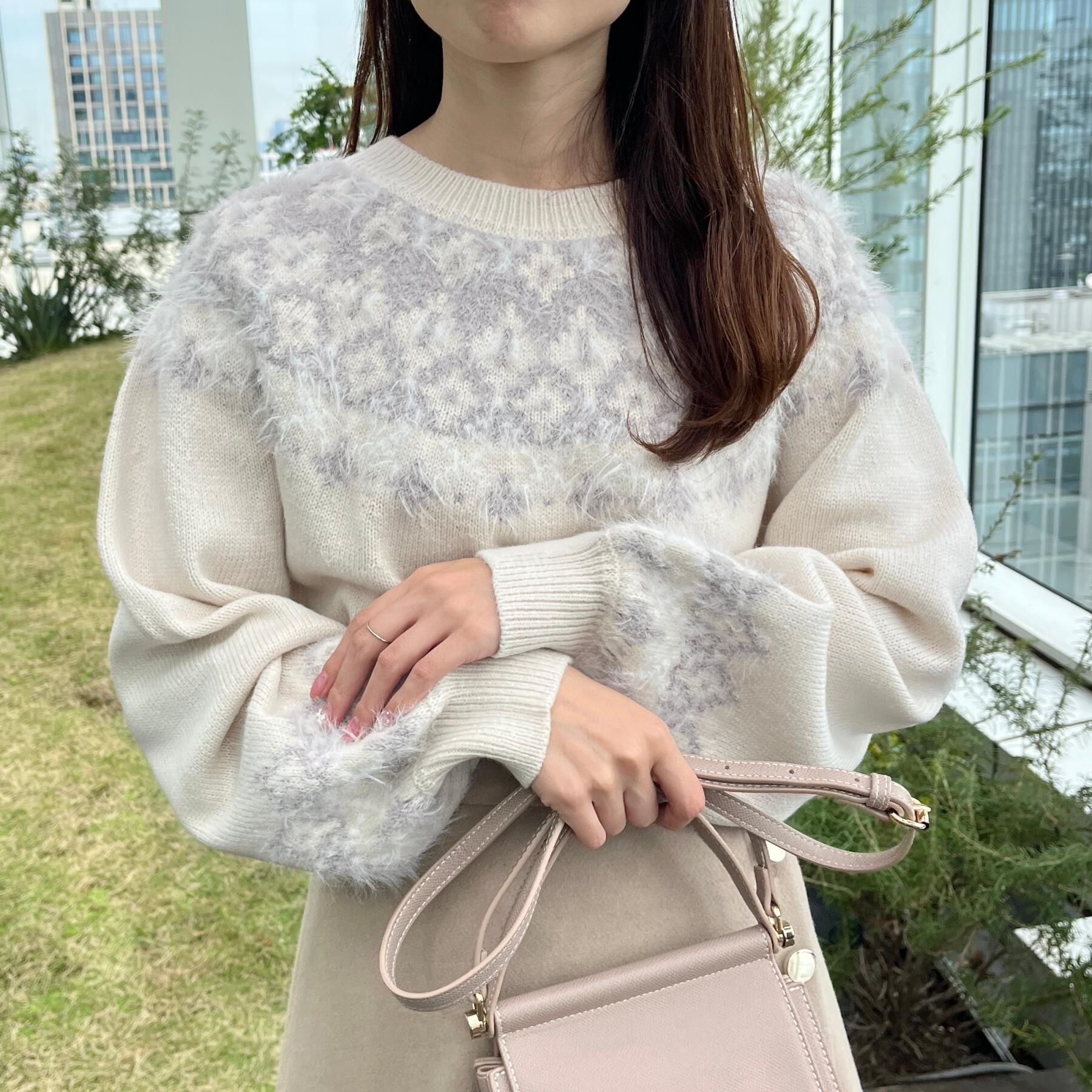 Couture broach「【着映え】求心フェザーニット」|ニット・セーター|