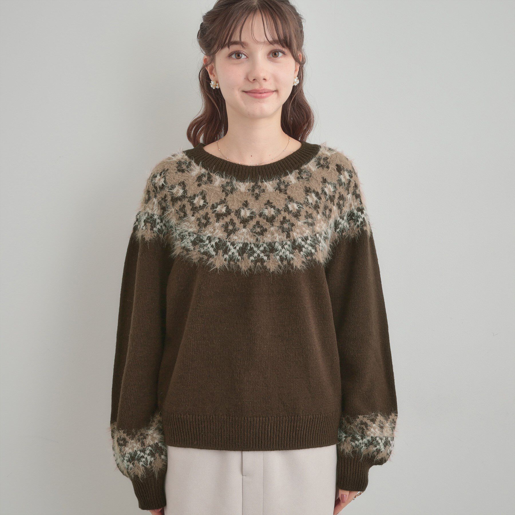 Couture broach「【着映え】求心フェザーニット」|ニット・セーター|