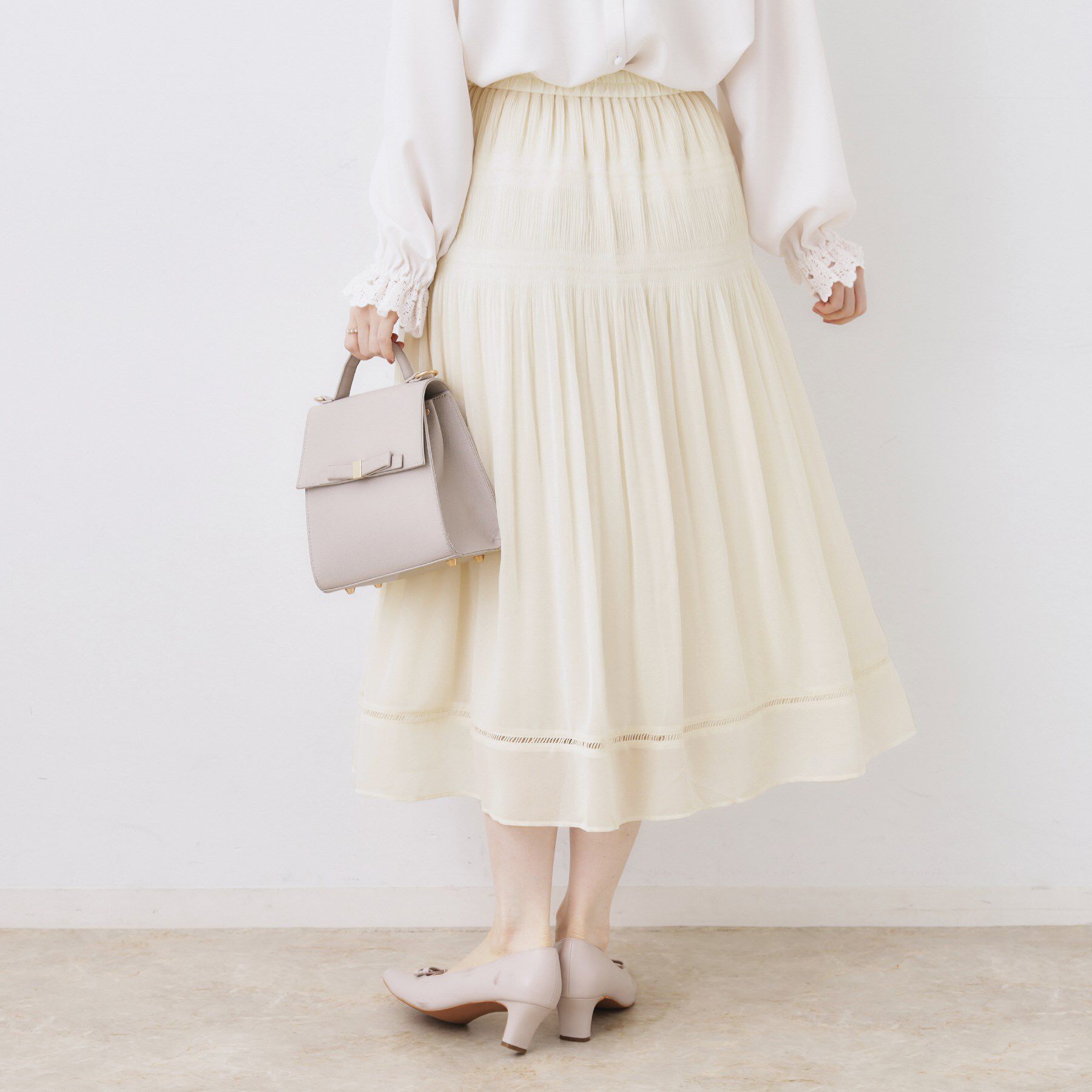 Couture broach「【ハレの日・通勤】マジョリカプリーツスカート」|スカート|
