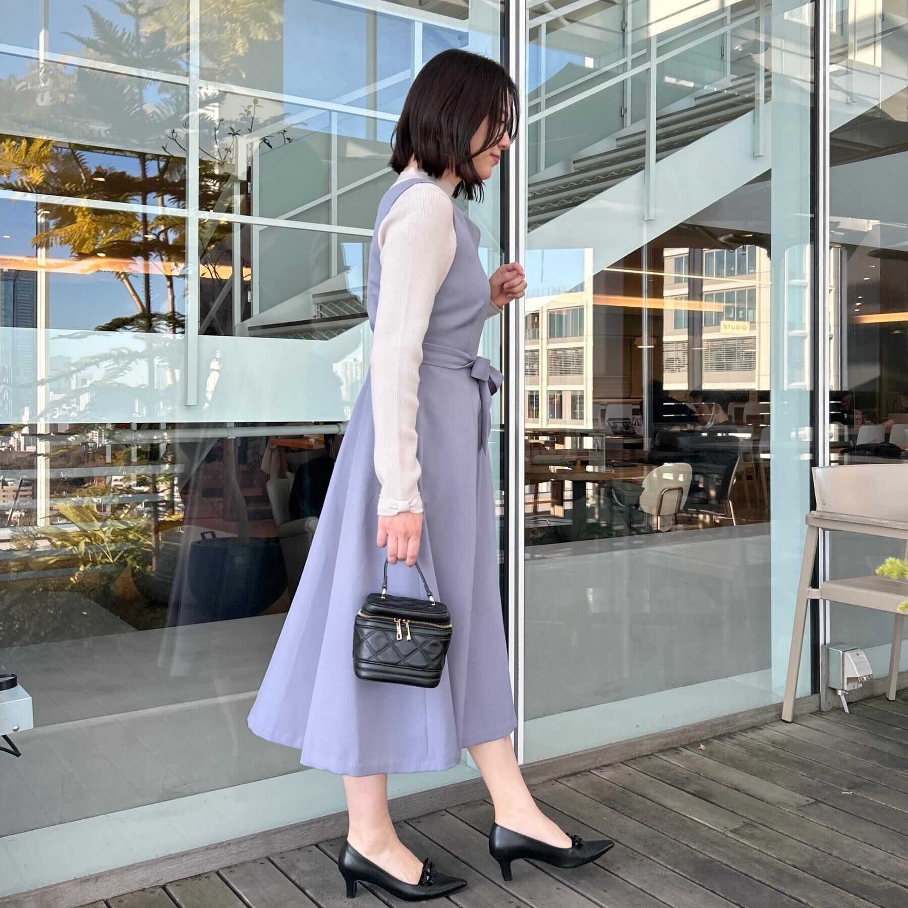 Couture broach「【洗える・ハレの日・通勤】ハートネック フレアージャンスカ」|ワンピース|