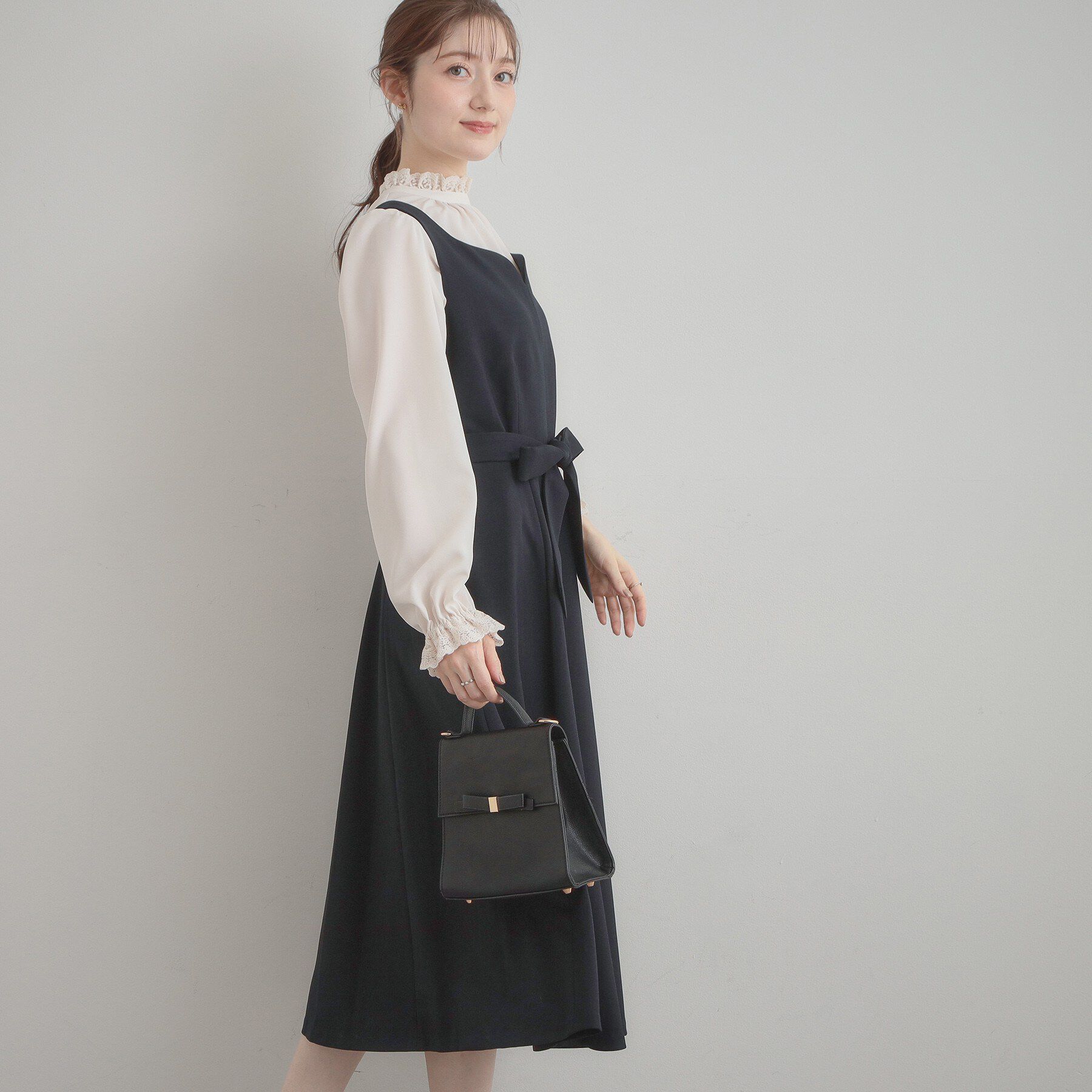 Couture broach「【洗える・ハレの日・通勤】ハートネック フレアージャンスカ」|ワンピース|