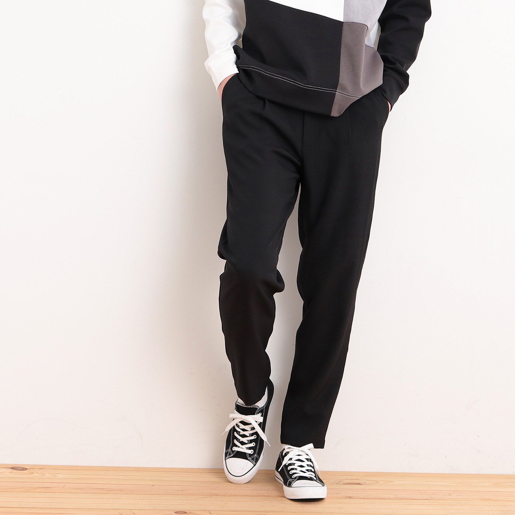 THE SHOP TK「【CAVIAN/キャビアン】リサイクルシャークスキンイージーパンツ セットアップ可」|その他|ブラック(019)