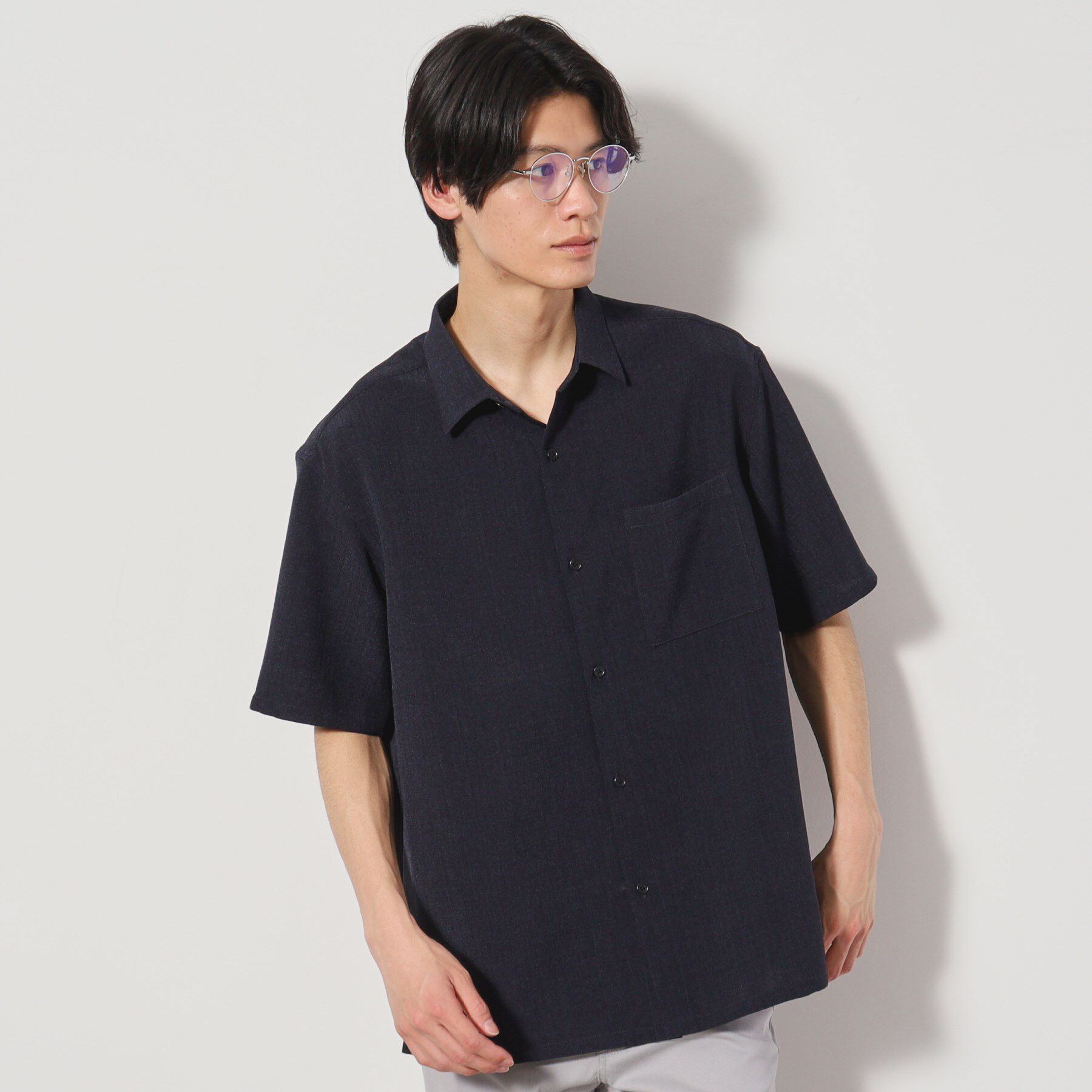 THE SHOP TK「リネンライク半袖シャツ セットアップ可」|シャツ・ブラウス|