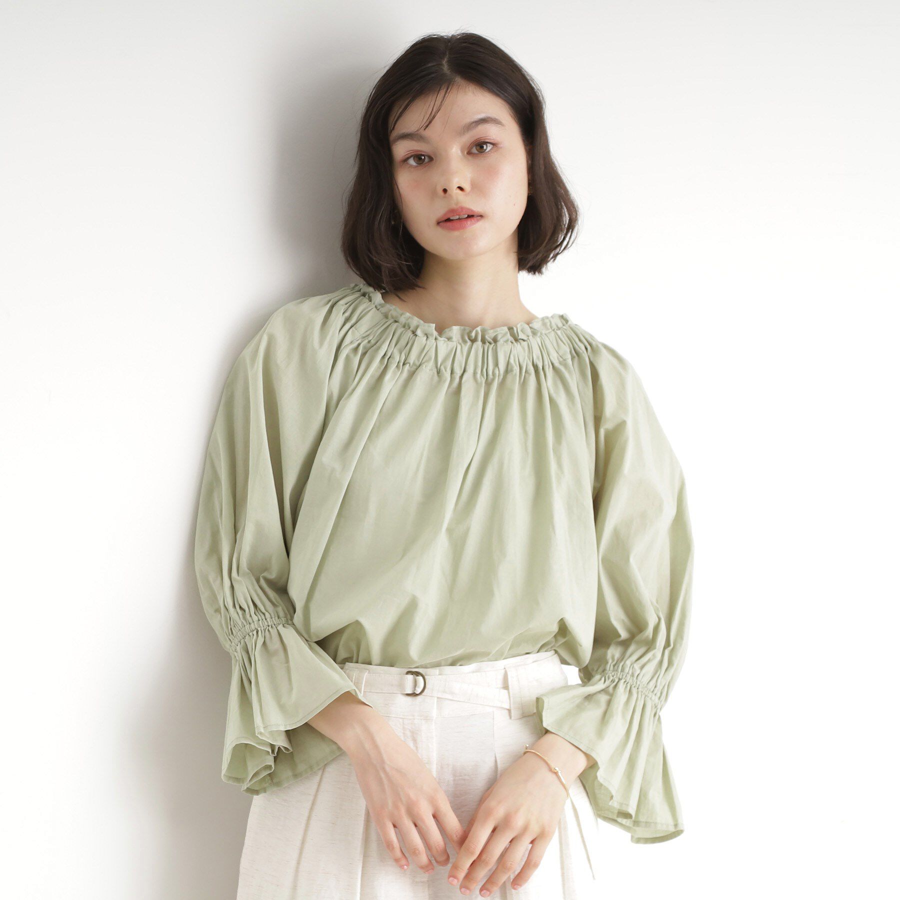 THE SHOP TK「【前後2WAY】ギャザーブラウス/洗濯機OK」|シャツ・ブラウス|