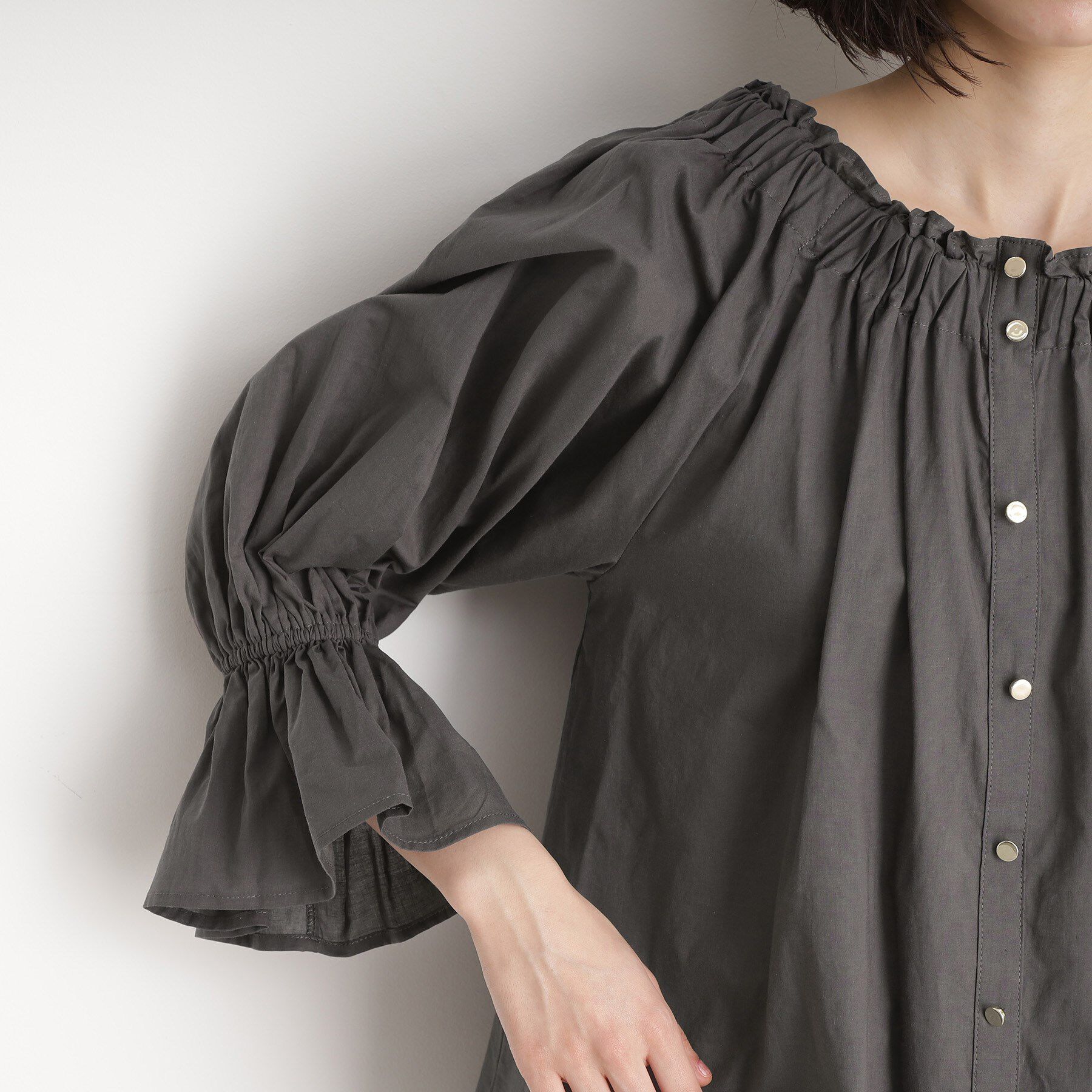 THE SHOP TK「【前後2WAY】ギャザーブラウス/洗濯機OK」|シャツ・ブラウス|