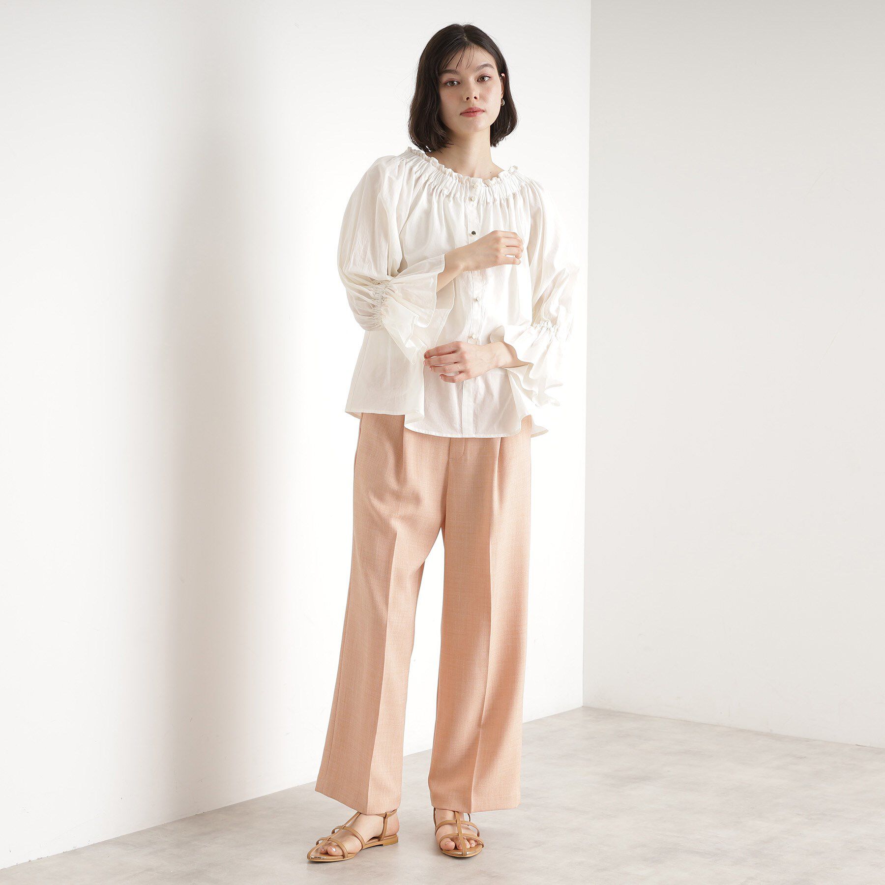 THE SHOP TK「【前後2WAY】ギャザーブラウス/洗濯機OK」|シャツ・ブラウス|