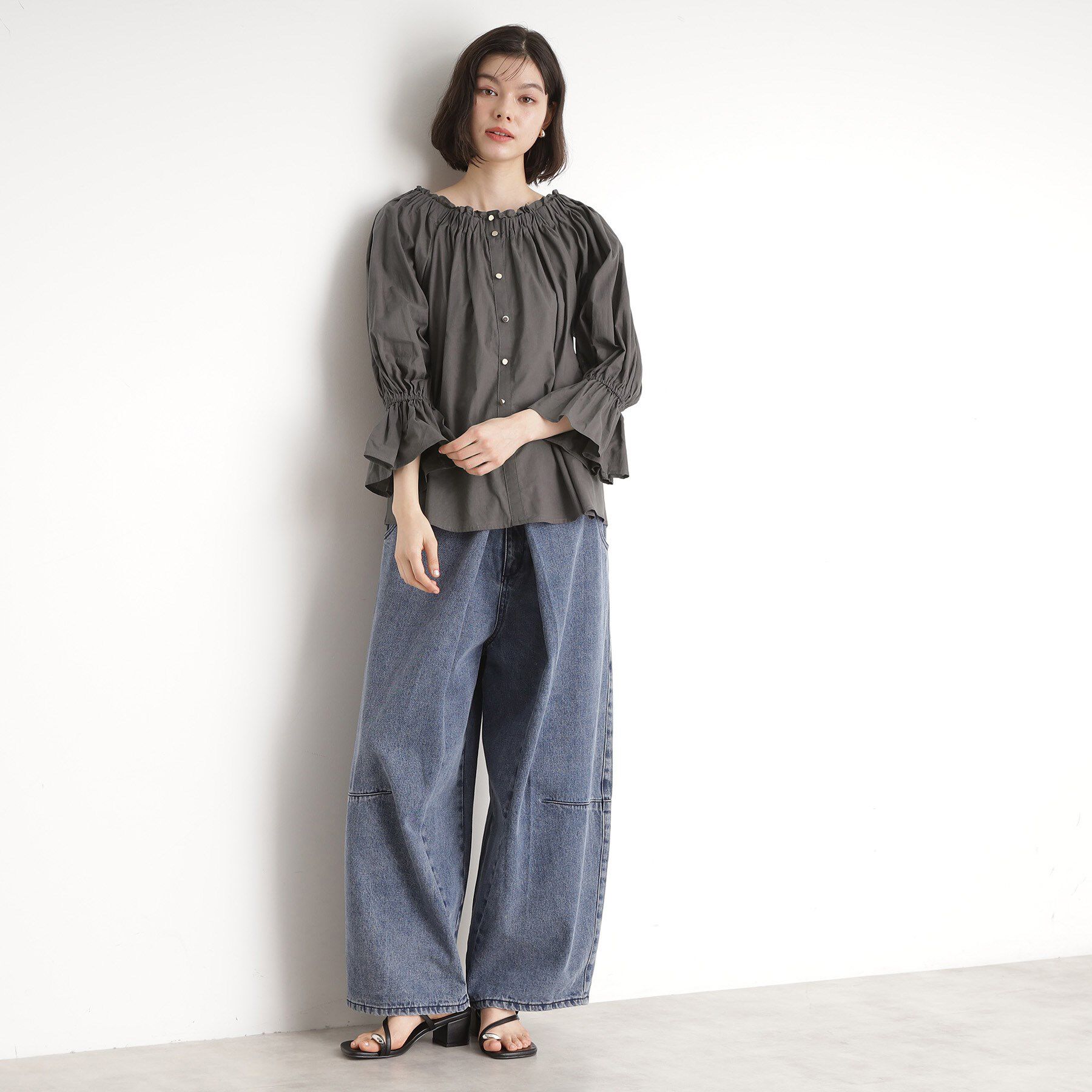 THE SHOP TK「【前後2WAY】ギャザーブラウス/洗濯機OK」|シャツ・ブラウス|