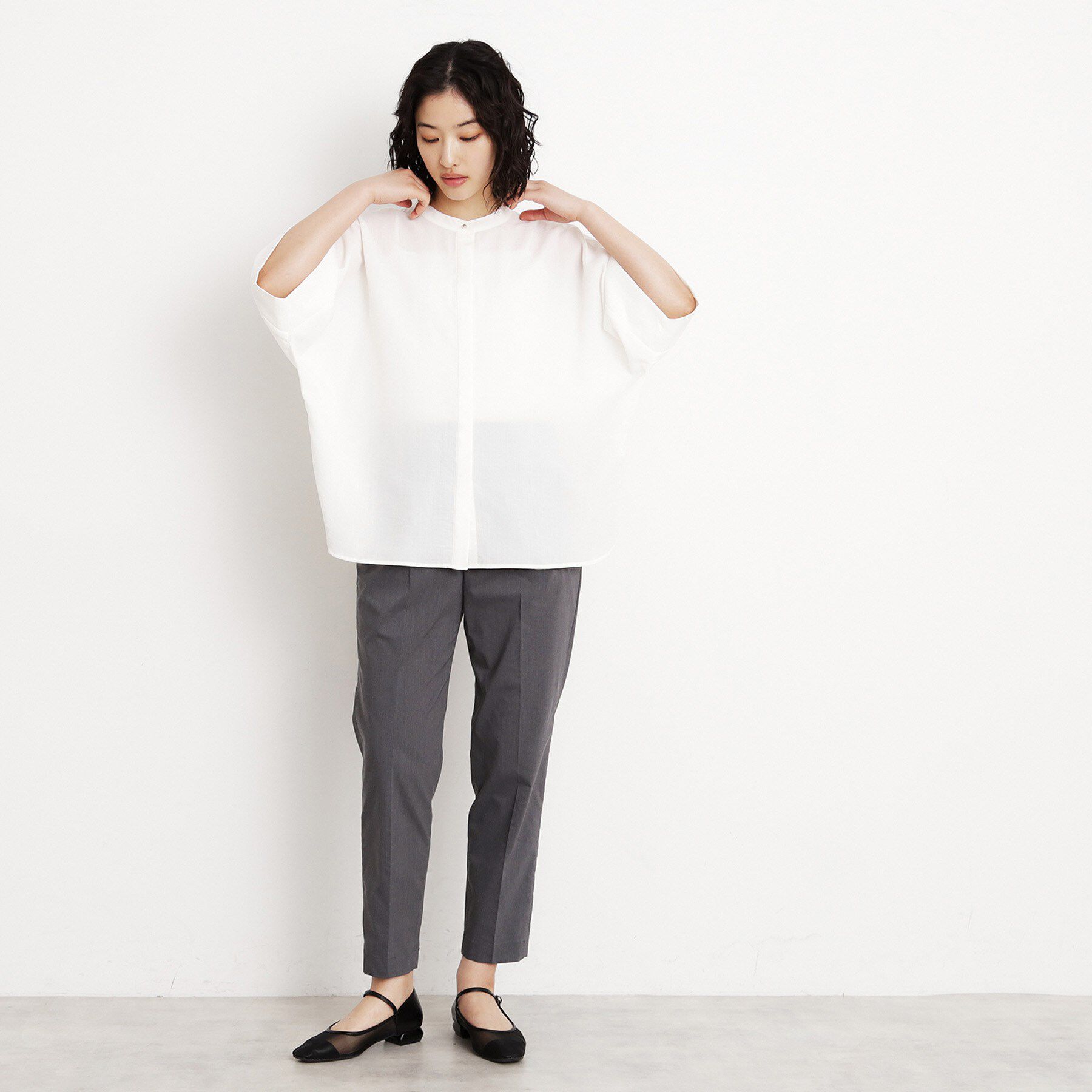 THE SHOP TK「【XS-XLサイズ/美シルエット】ハイパーストレッチテーパードパンツ/接触冷感/洗える」|その他|