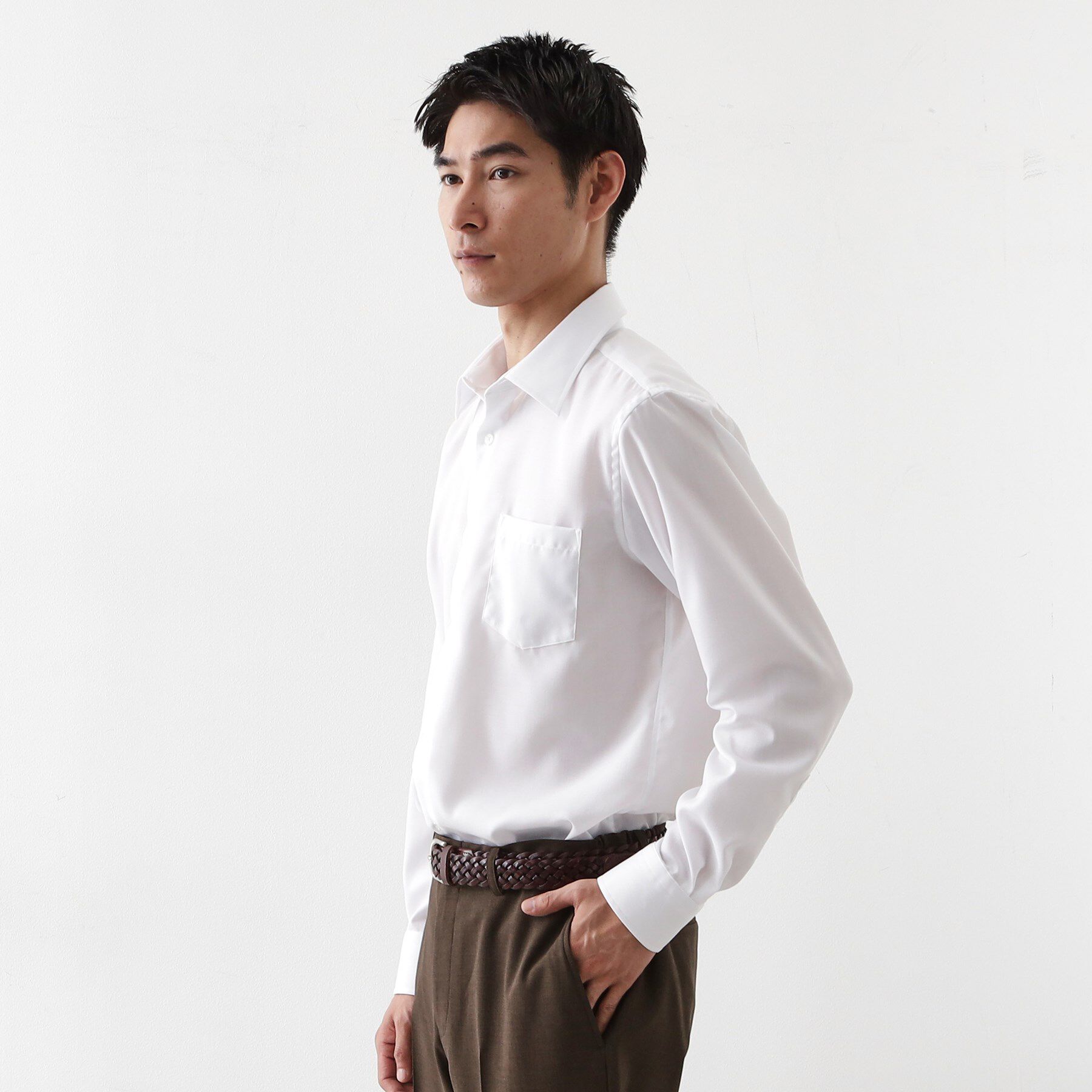 THE SHOP TK「ドレスヘリンボーンシャツ」|シャツ・ブラウス|