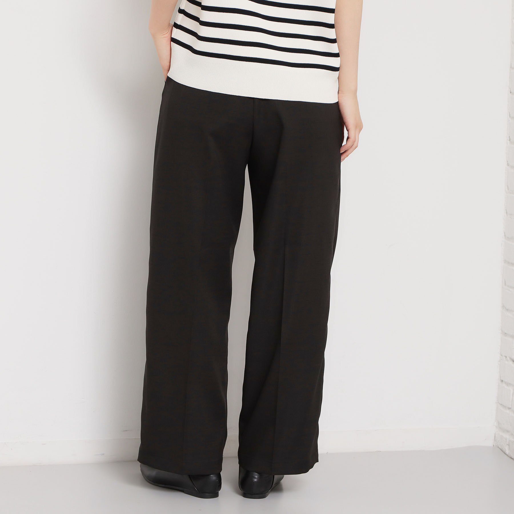 THE SHOP TK「【XS-XL/洗える】オン・オフ問わずきれいに決まる 麻調ワイドパンツ」|その他|