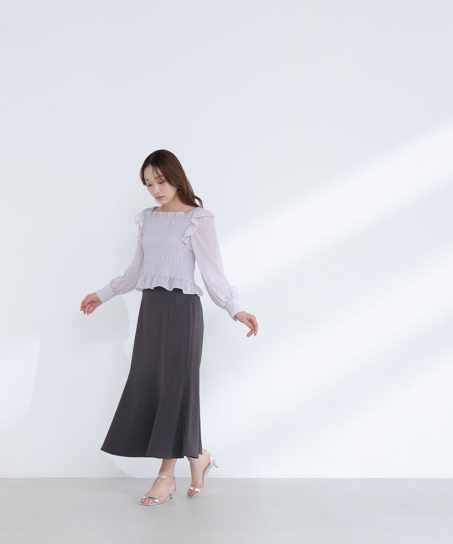  「パネル切替マーメイドスカート」|スカート|