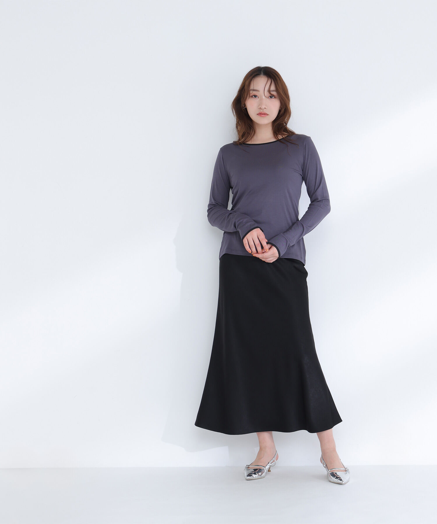  「バイカラーバックシャンカットソー」|Tシャツ・カットソー|