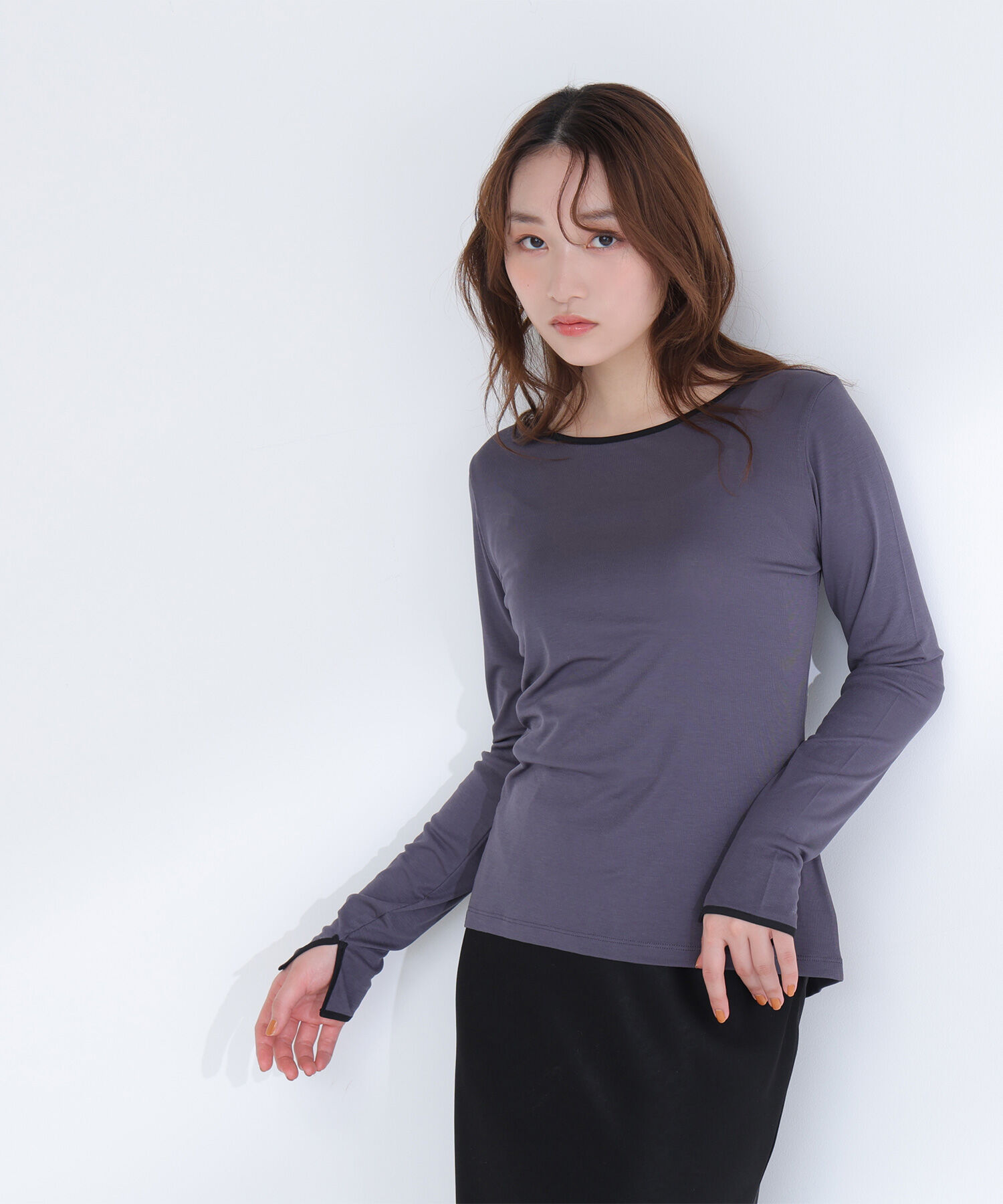  「バイカラーバックシャンカットソー」|Tシャツ・カットソー|