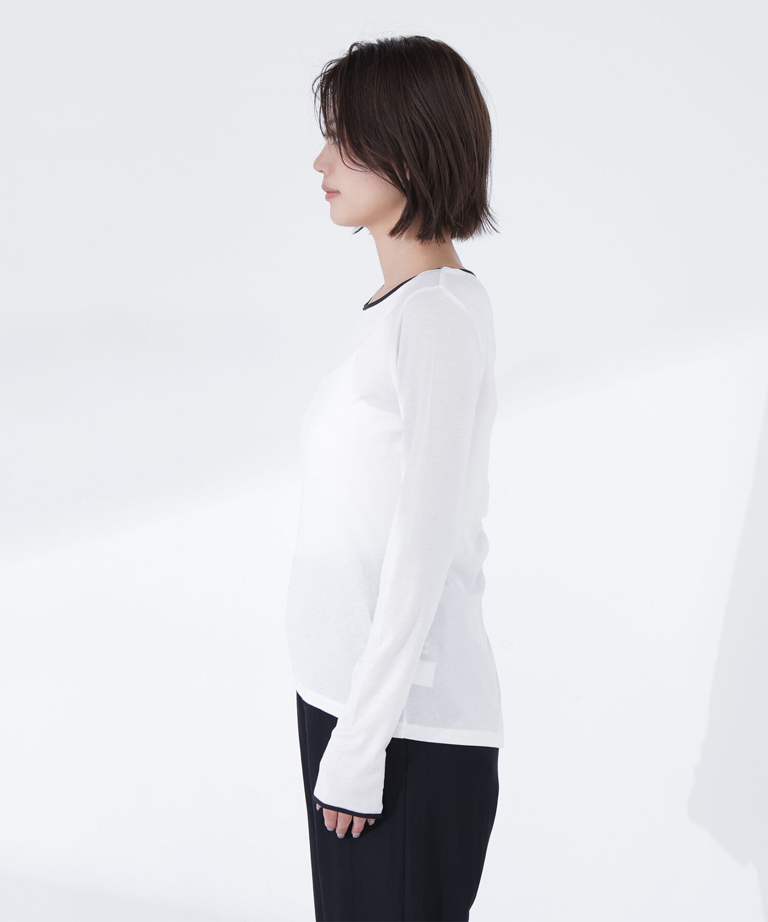  「バイカラーバックシャンカットソー」|Tシャツ・カットソー|