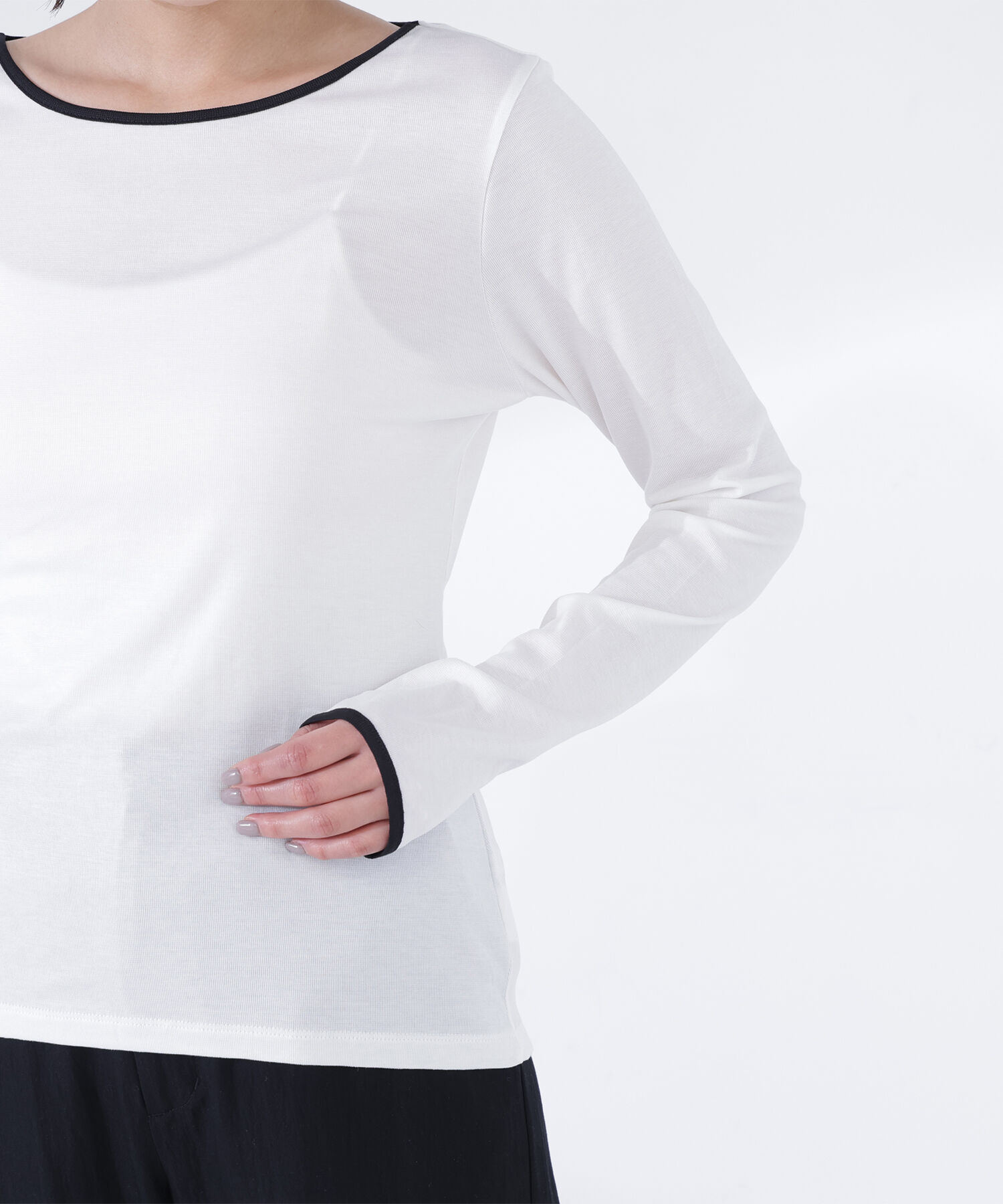  「バイカラーバックシャンカットソー」|Tシャツ・カットソー|