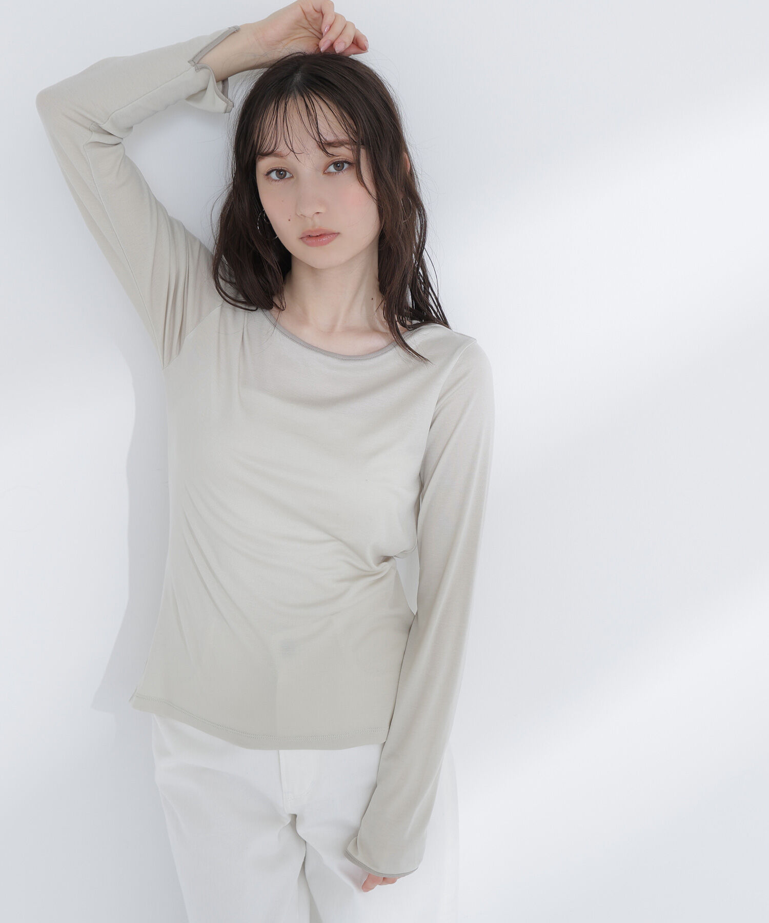  「バイカラーバックシャンカットソー」|Tシャツ・カットソー|