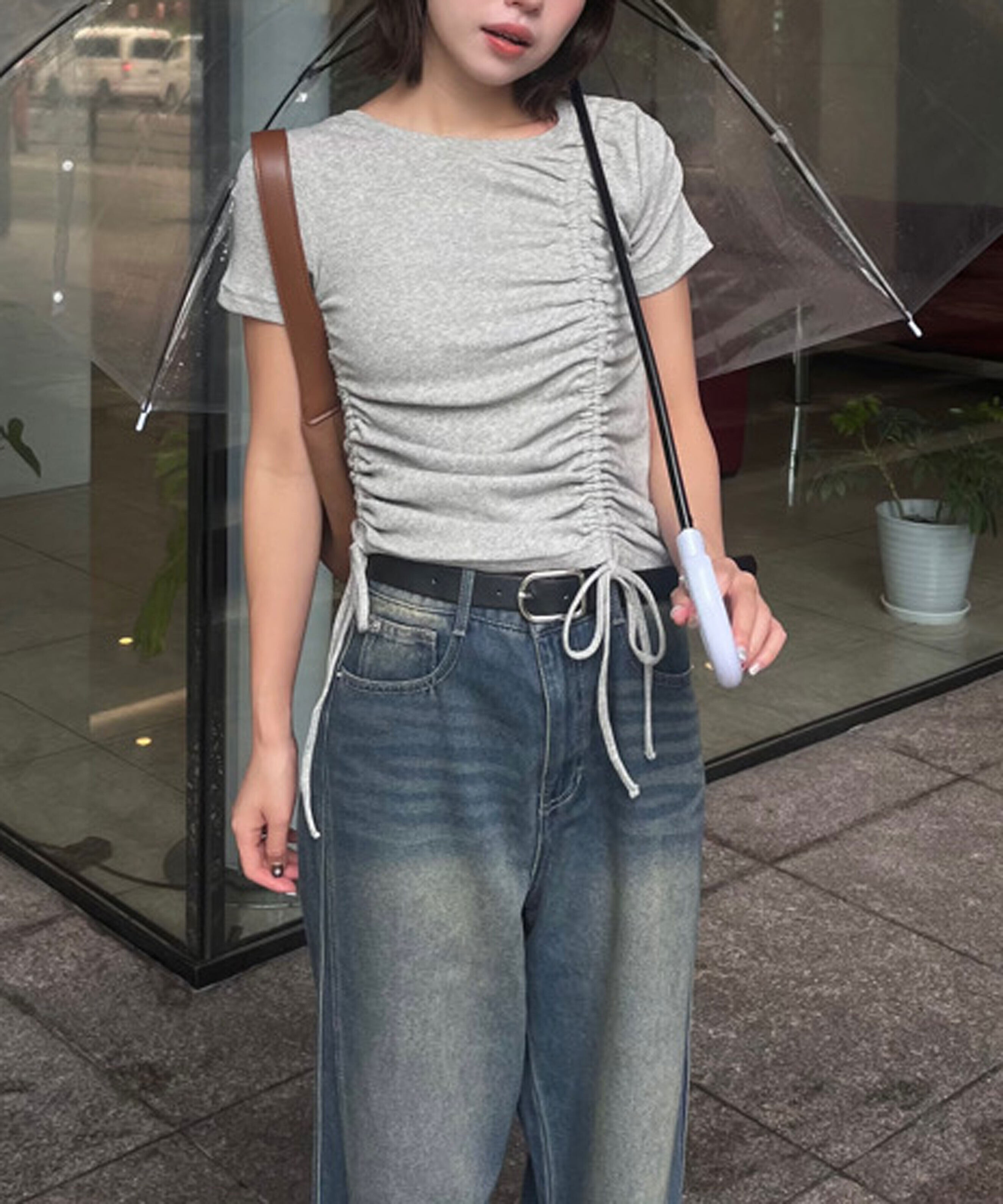  「アシメドロストリブカットソー」|Tシャツ・カットソー|