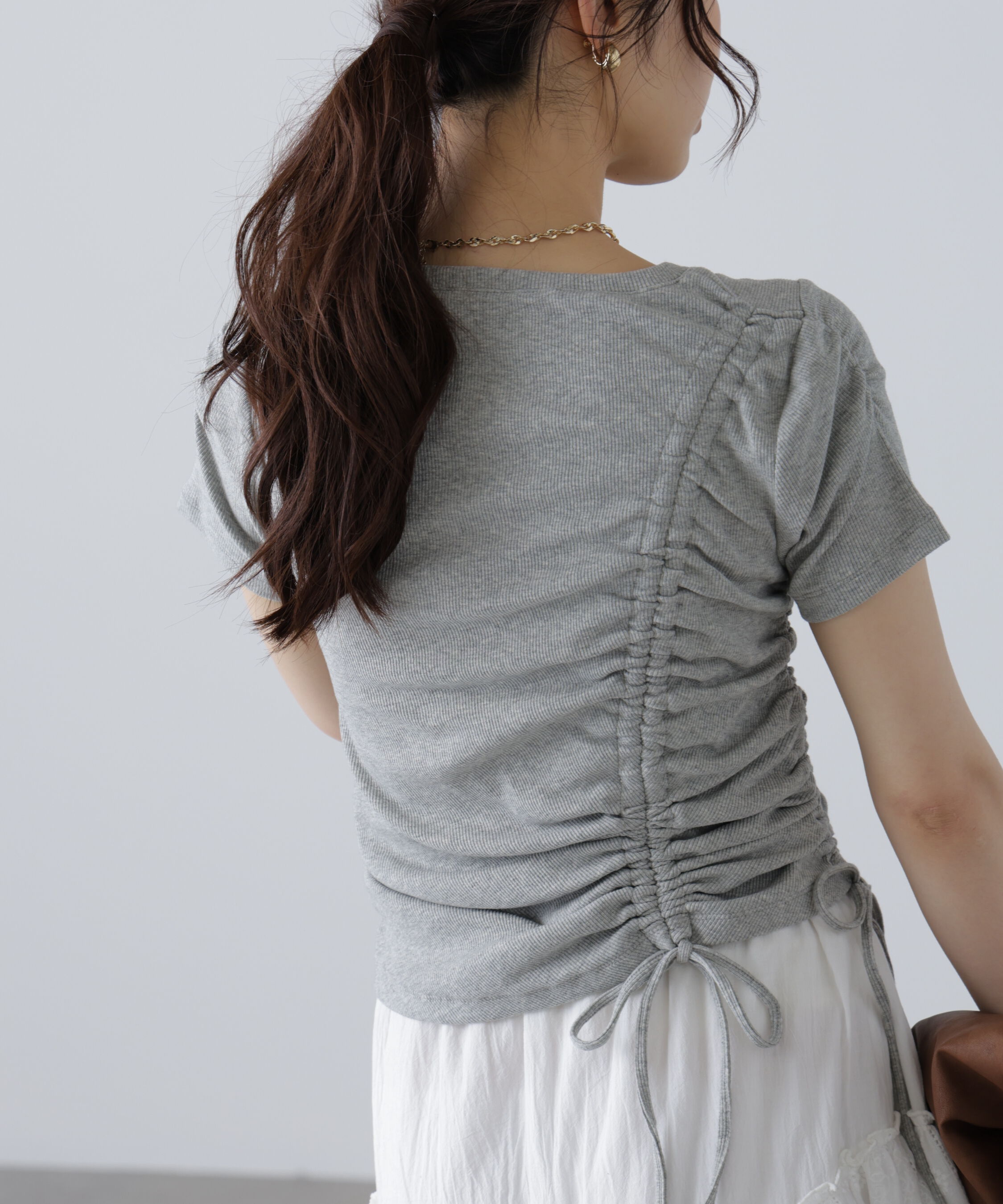  「アシメドロストリブカットソー」|Tシャツ・カットソー|