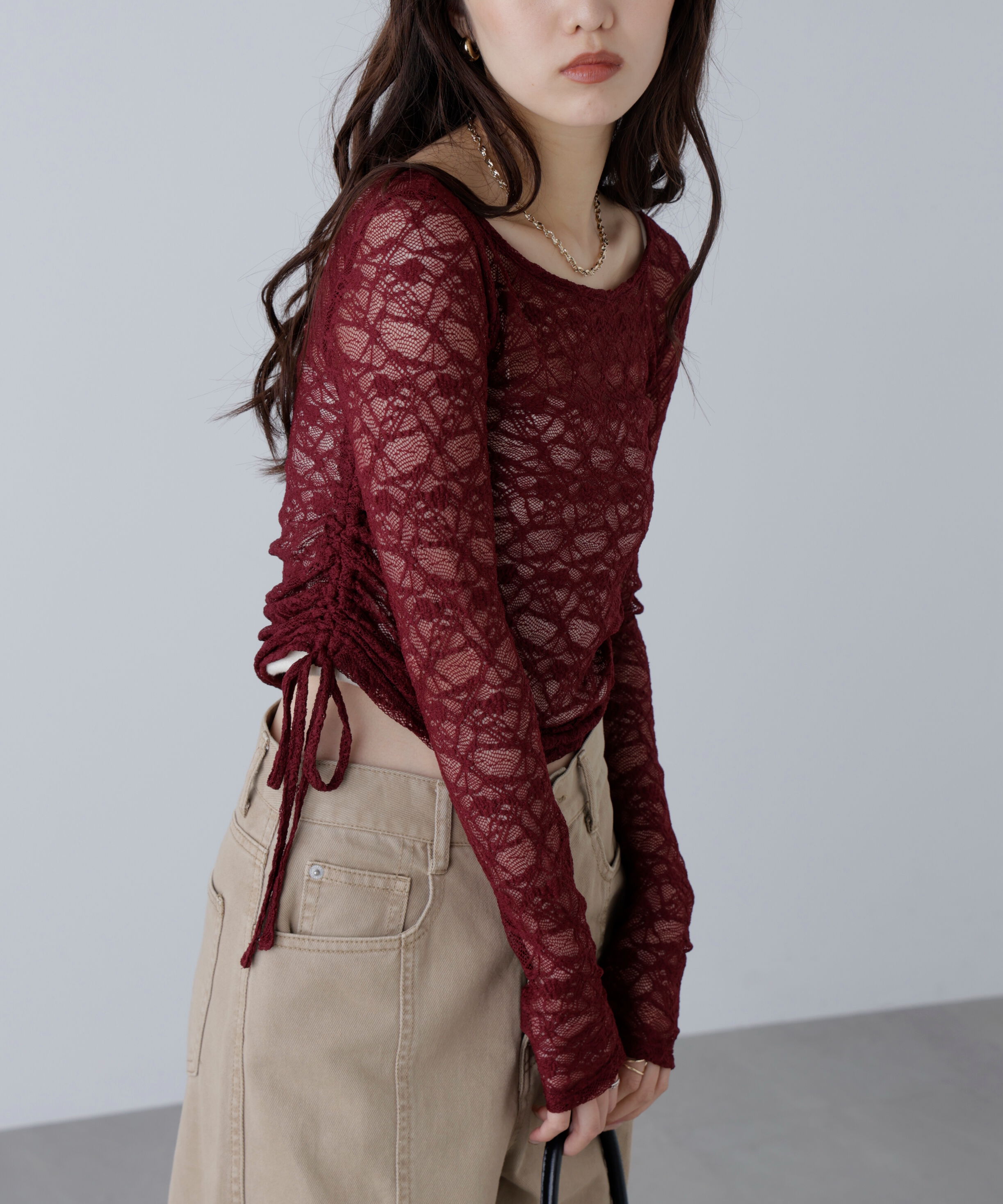  「サイドドロストレースカットソー」|Tシャツ・カットソー|