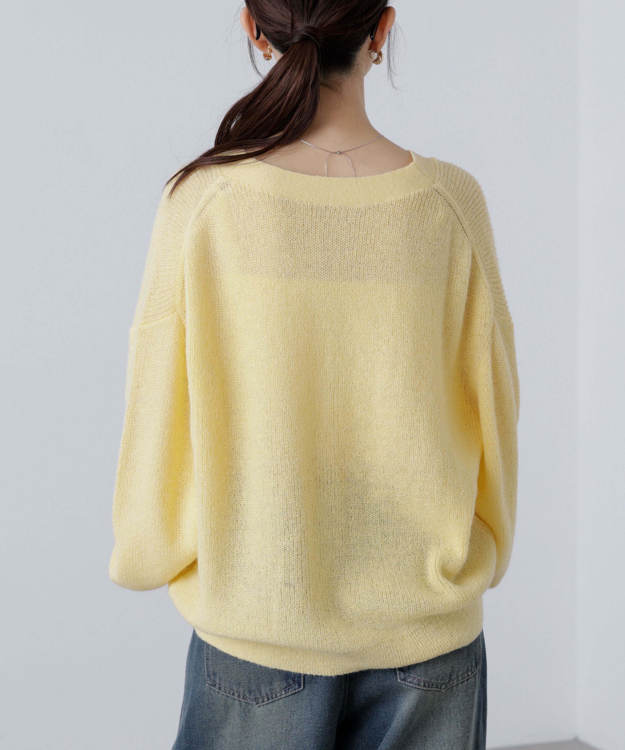  「5GモヘヤタッチVネックカーディガン」|ニット・セーター|