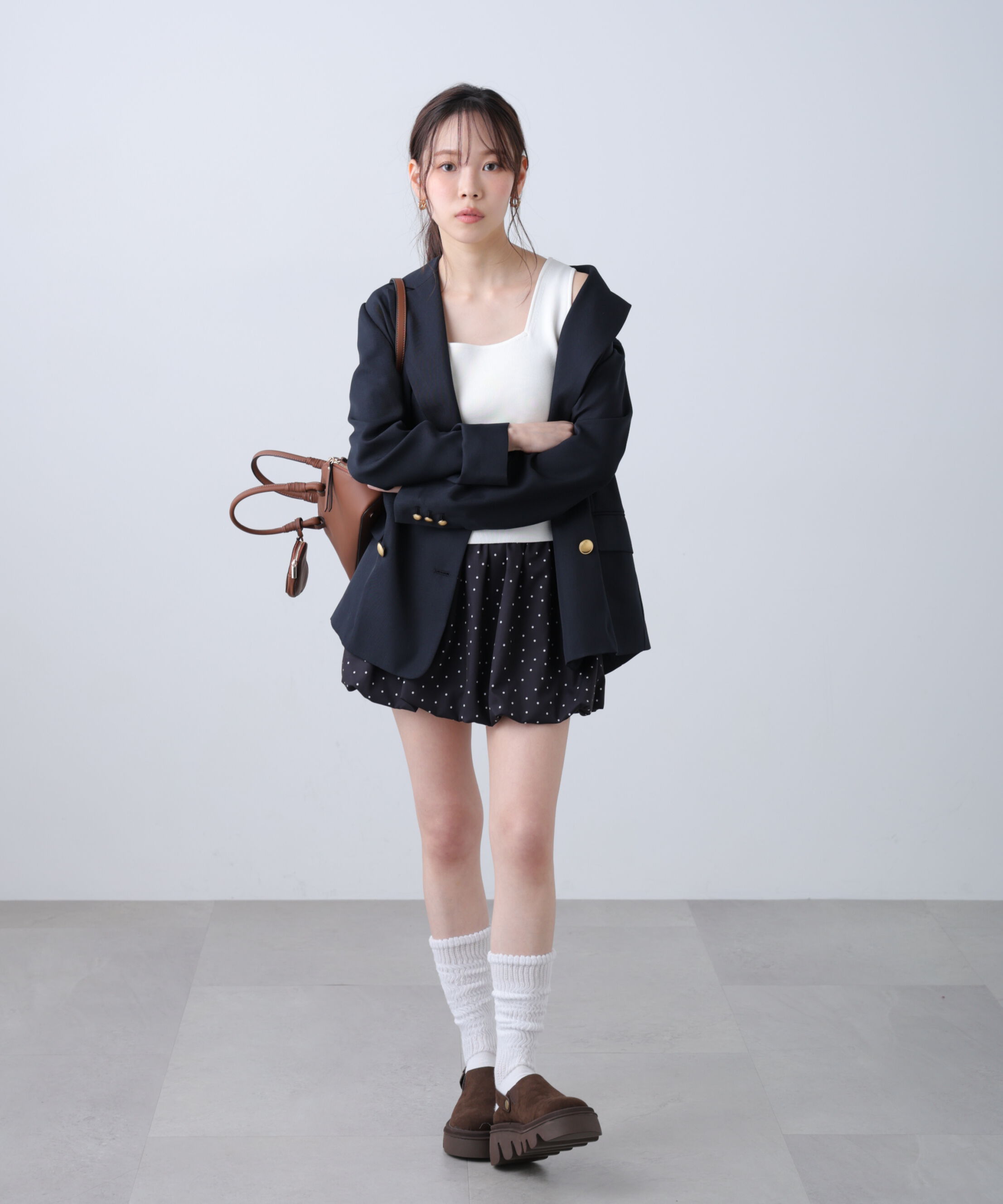  「総針スクエアネックタンクニット」|ニット・セーター|