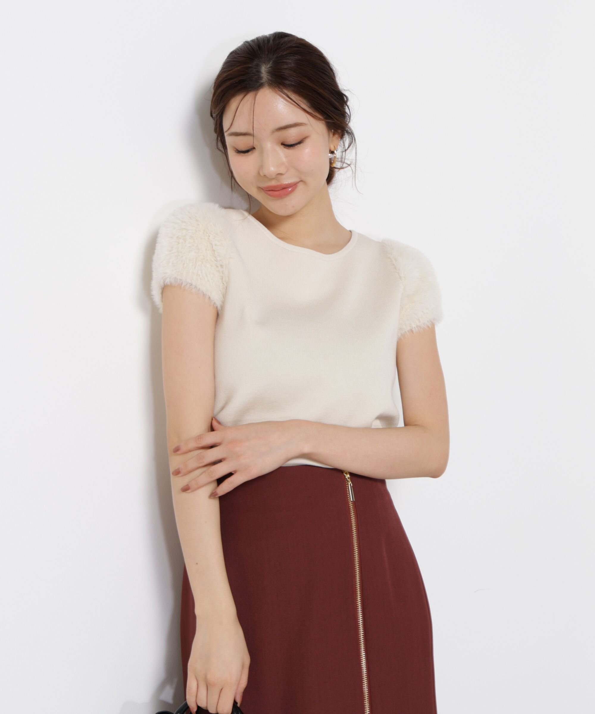 PROPORTION BODY DRESSING「＜ハンドウォッシャブル＞ドッキングスリーブニット」|ニット・セーター|