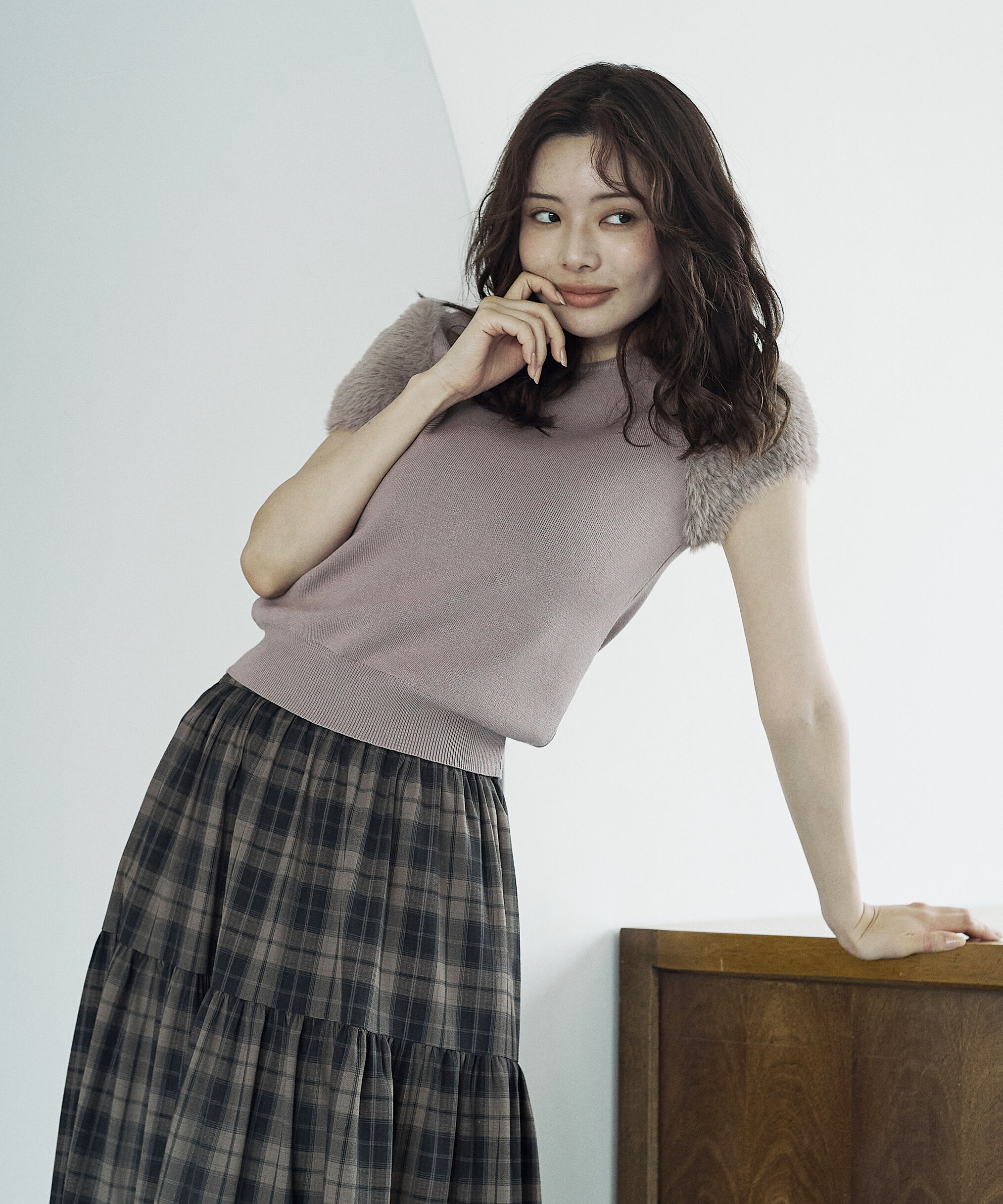 PROPORTION BODY DRESSING「＜ハンドウォッシャブル＞ドッキングスリーブニット」|ニット・セーター|